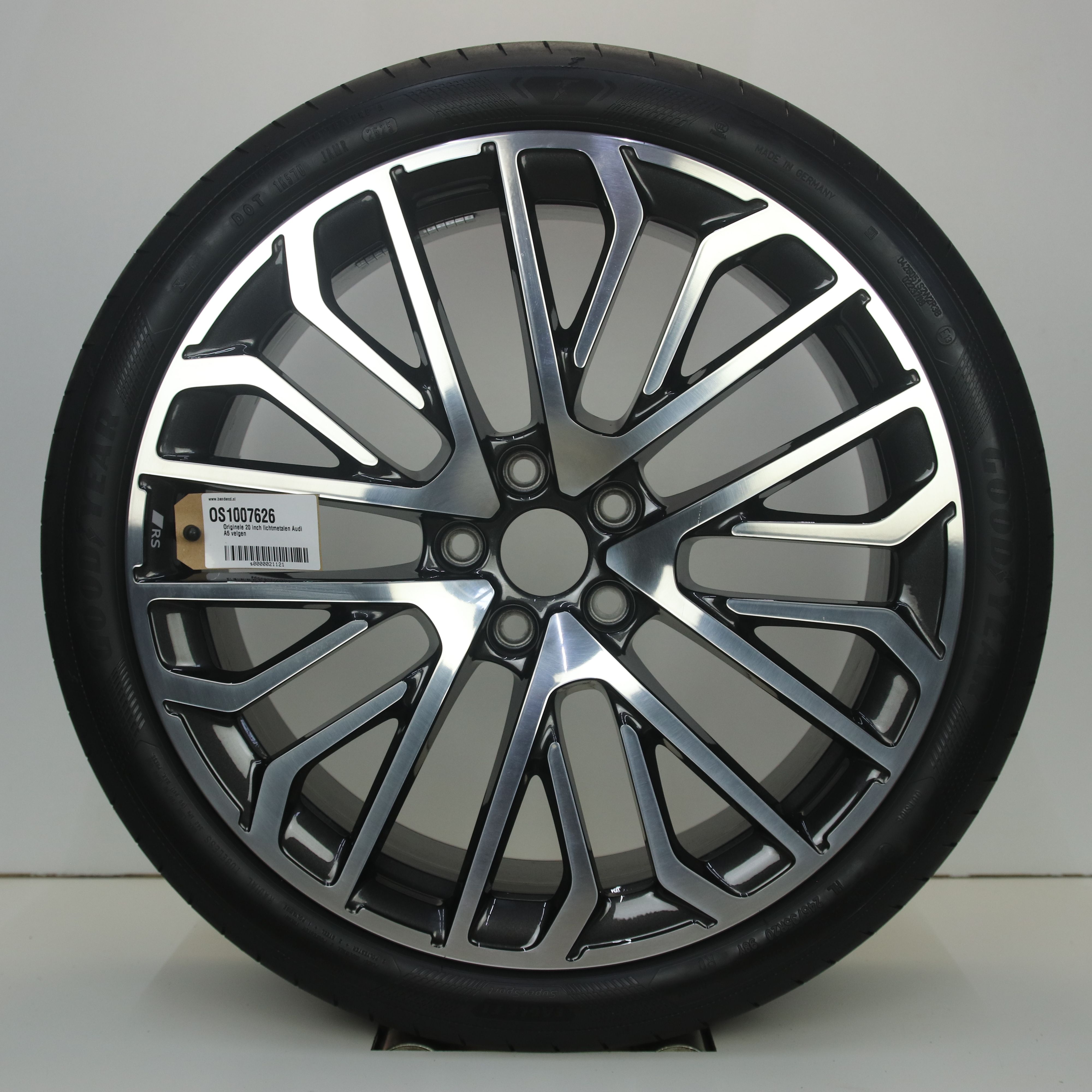OS1007626 Originele 20 inch lichtmetalen Audi A5 velgen 8.50X20 5X112 ET46.0 NB66.60 Antraciet Gepolijst