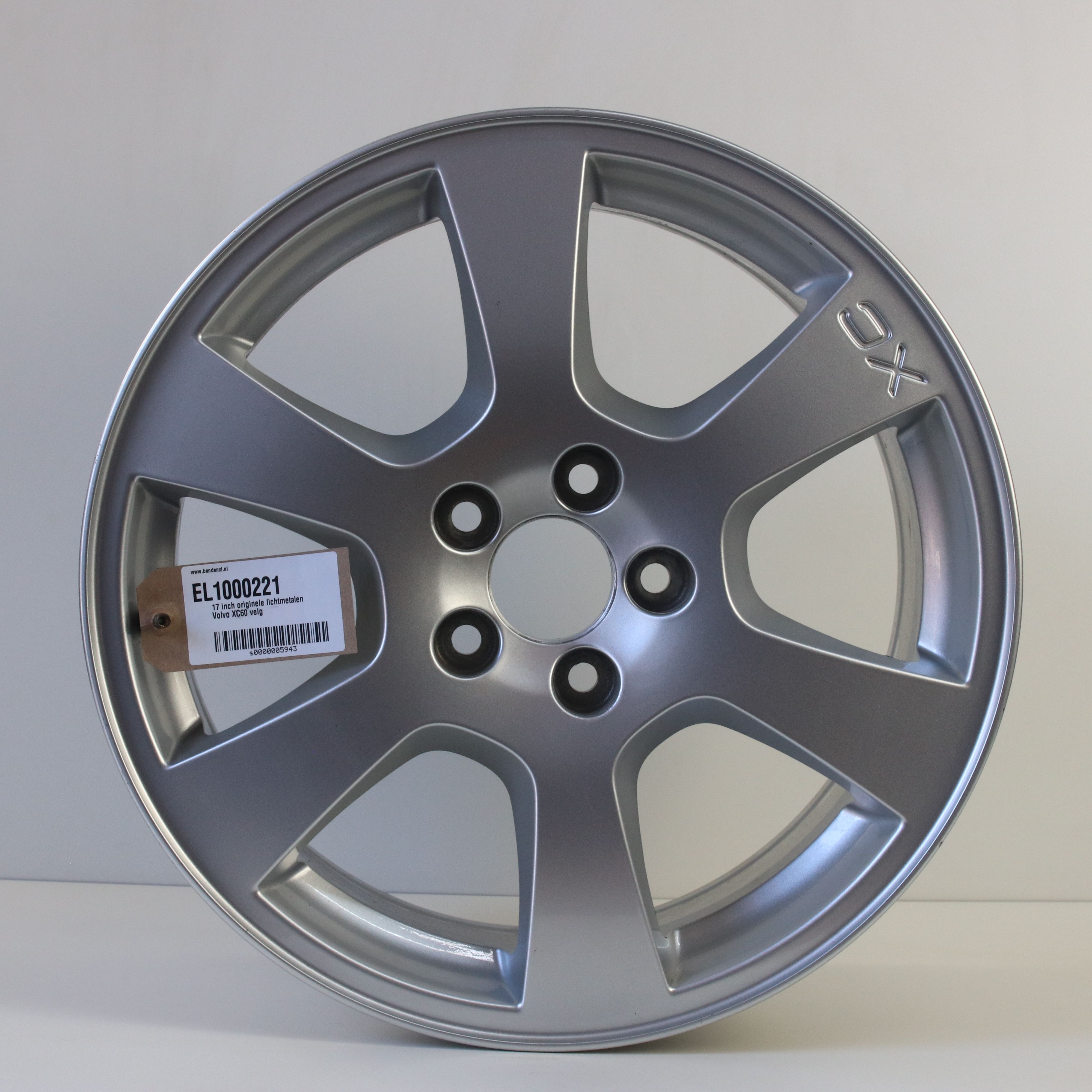 EL1000221 17 inch originele lichtmetalen Volvo XC60 velg 7.50X17 5X108 ET55.0 NB63.40 Zilver