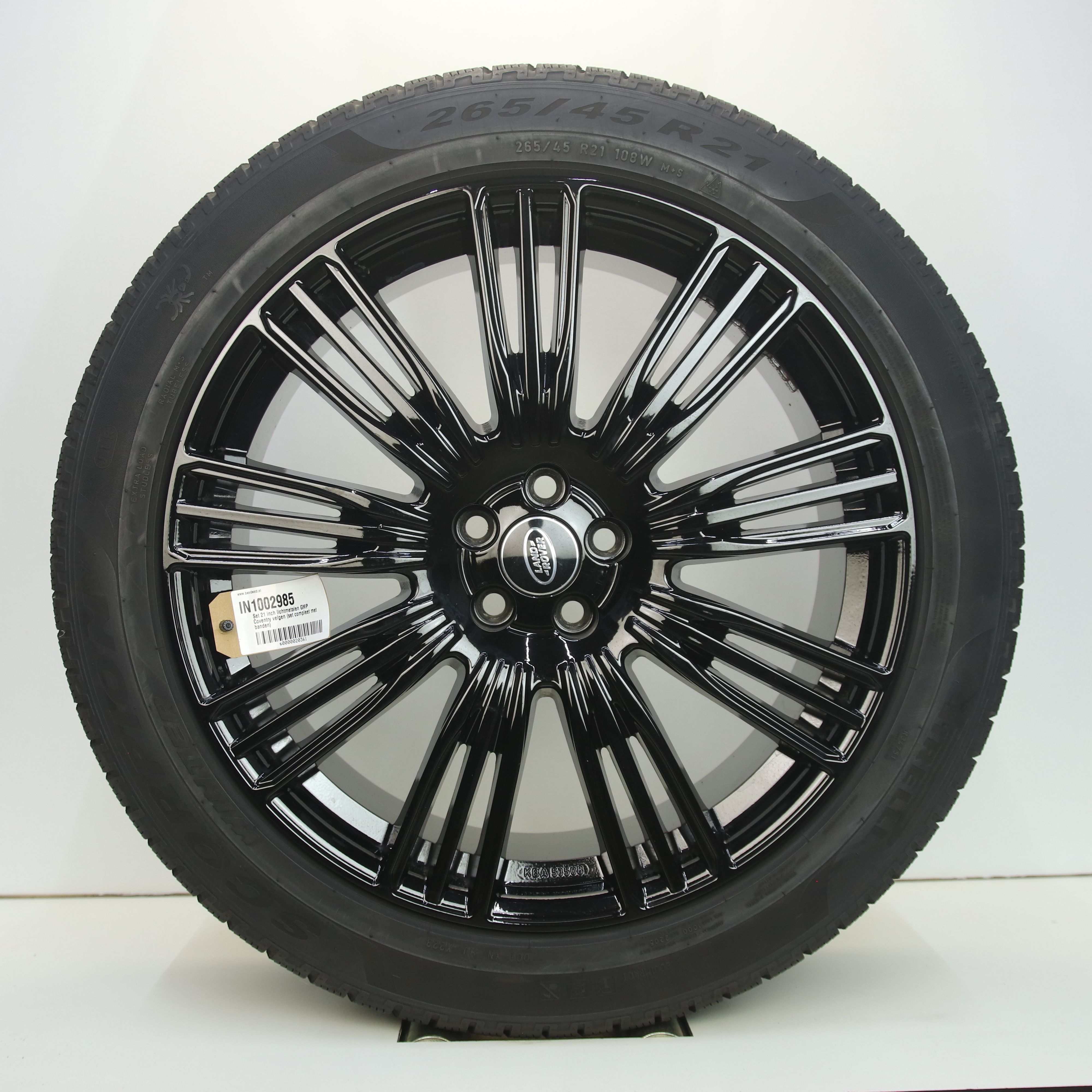 IN1002985 Set 21 inch lichtmetalen GMP Coventry velgen (set compleet met banden) 9.00X21 5X108 ET45.0 NB63.40 Zwart