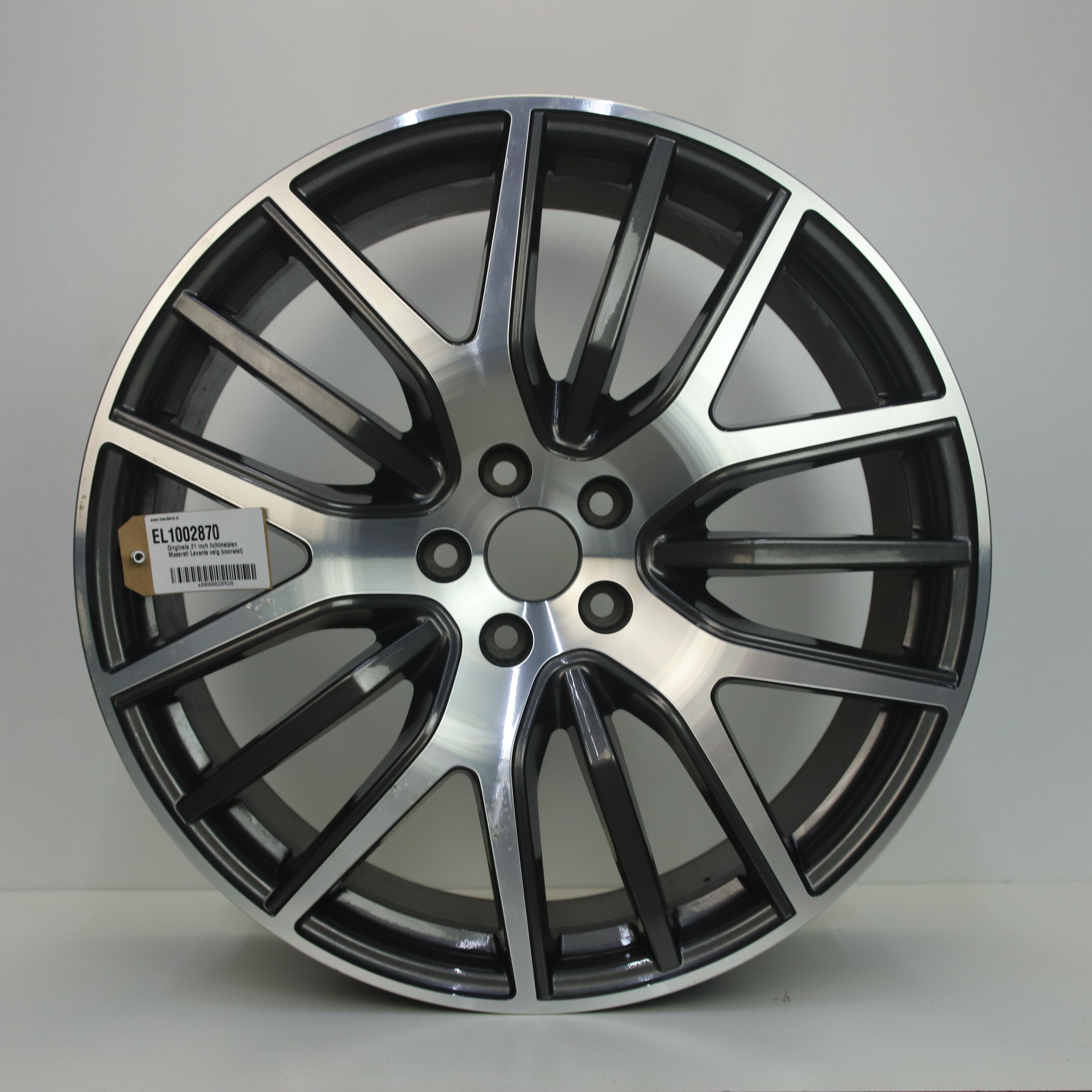 EL1002870 Originele 21 inch lichtmetalen Maserati Levante velg (voorwiel) 9.00X21 5X114.3 ET40.5 NB67.10 Antraciet gepolijst