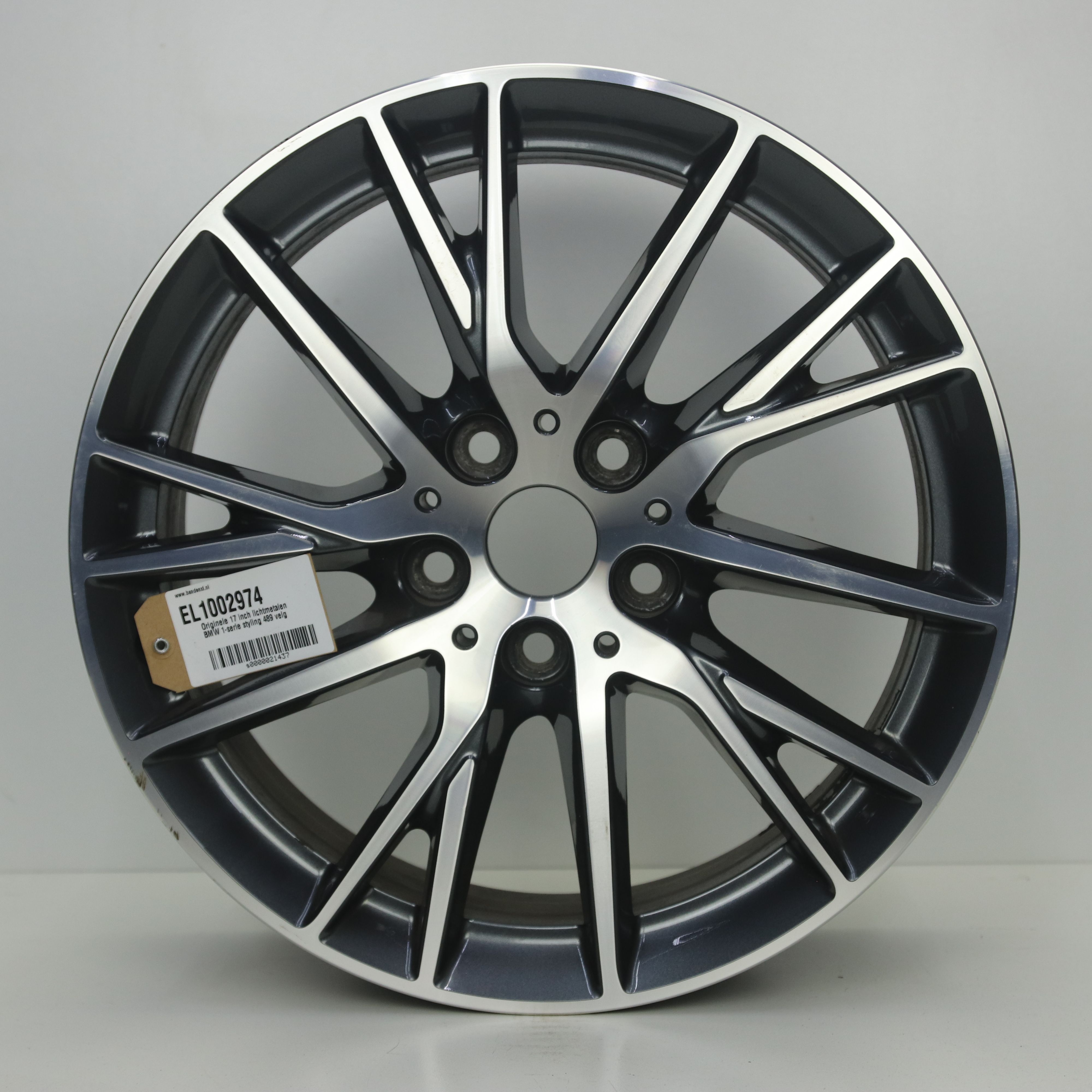 EL1002974 Originele 17 inch lichtmetalen BMW 1-serie styling 489 velg 7.00X17 5X112 ET47.0 NB66.60 Antraciet gepolijst