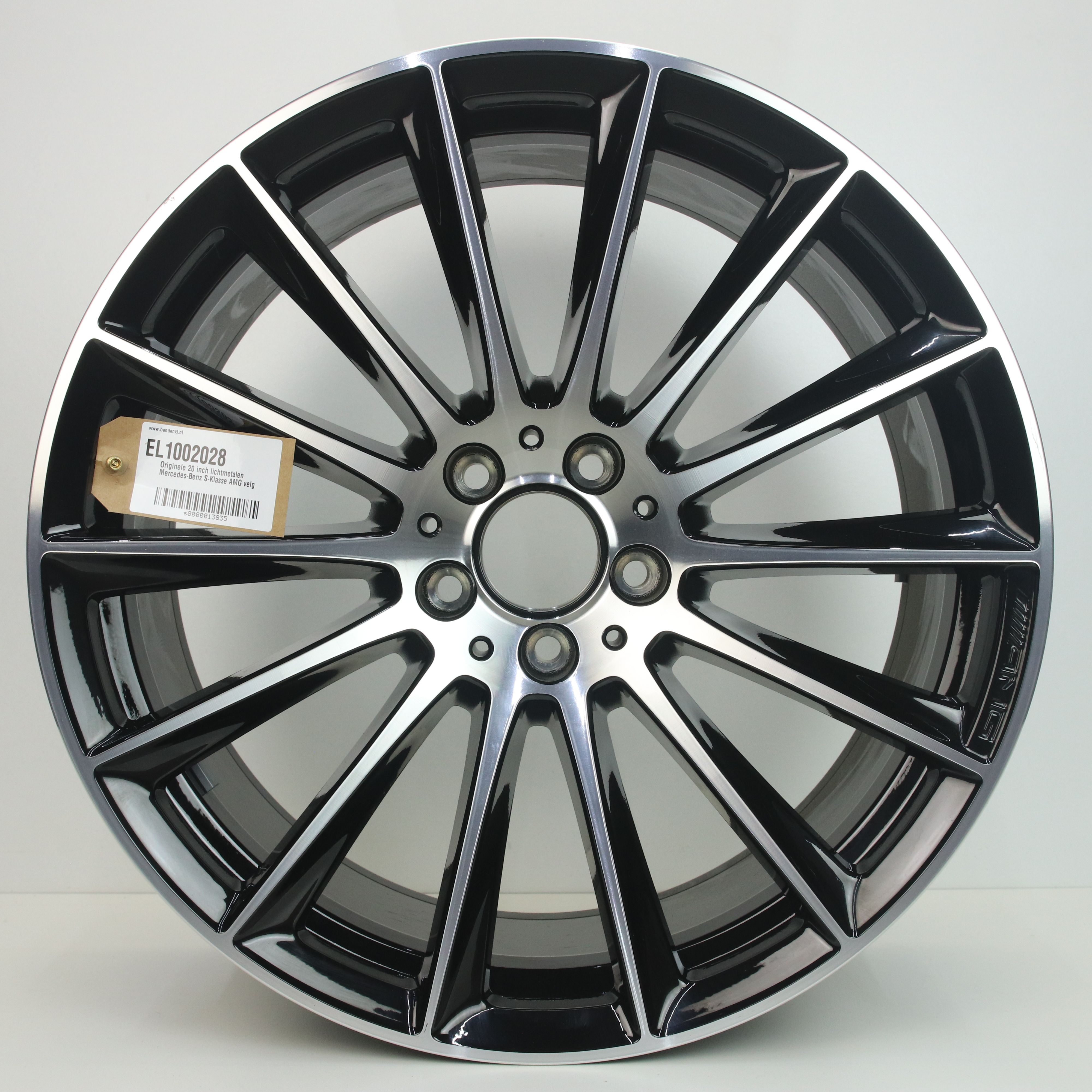 EL1002028 Originele 20 inch lichtmetalen Mercedes-Benz S-Klasse AMG velg 10.00X20 5X112 ET48.0 NB66.60 Zwart gepolijst
