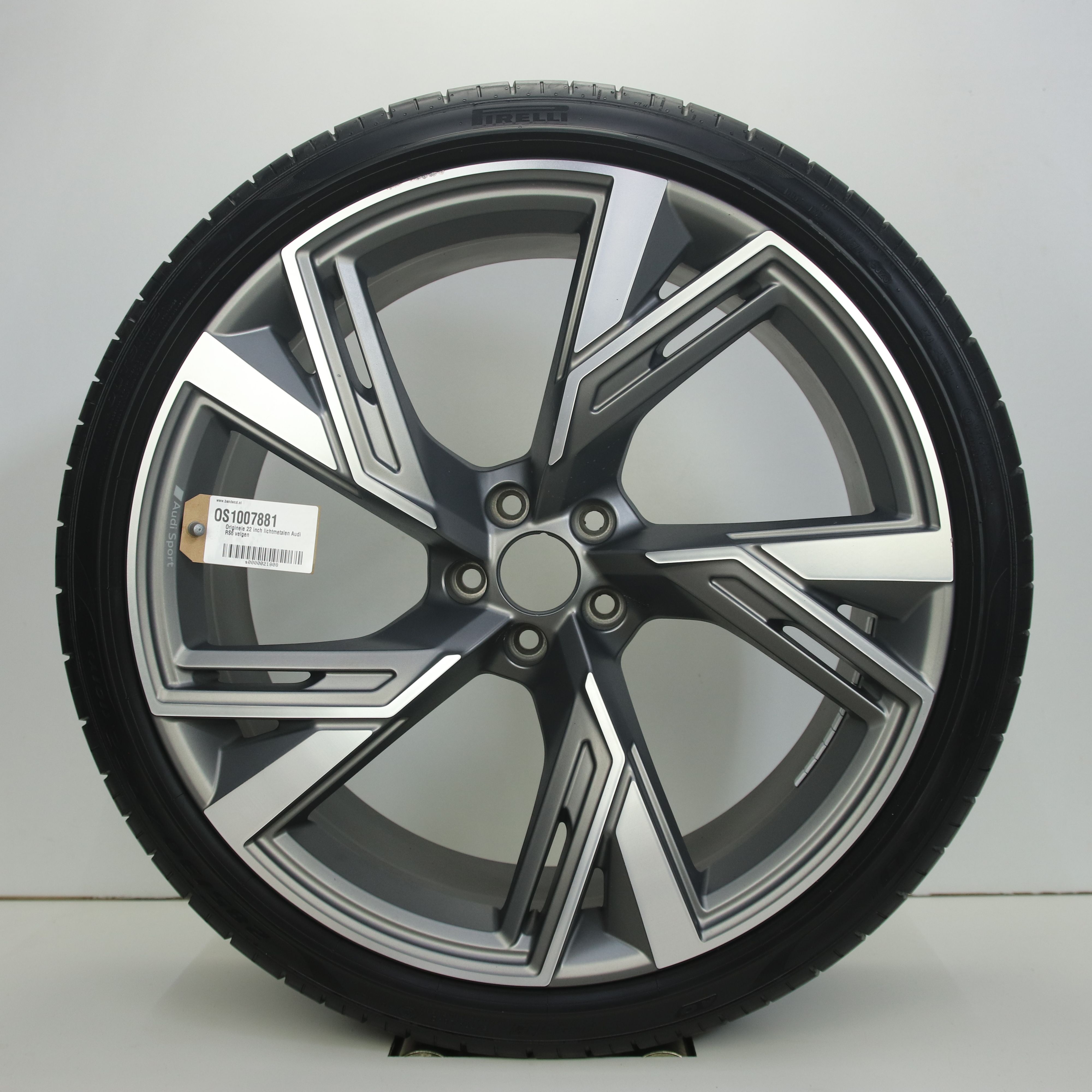 OS1007881 Originele 22 inch lichtmetalen Audi RS6 velgen 10.50X22 5X112 ET19.0 NB66.60 Antraciet gepolijst