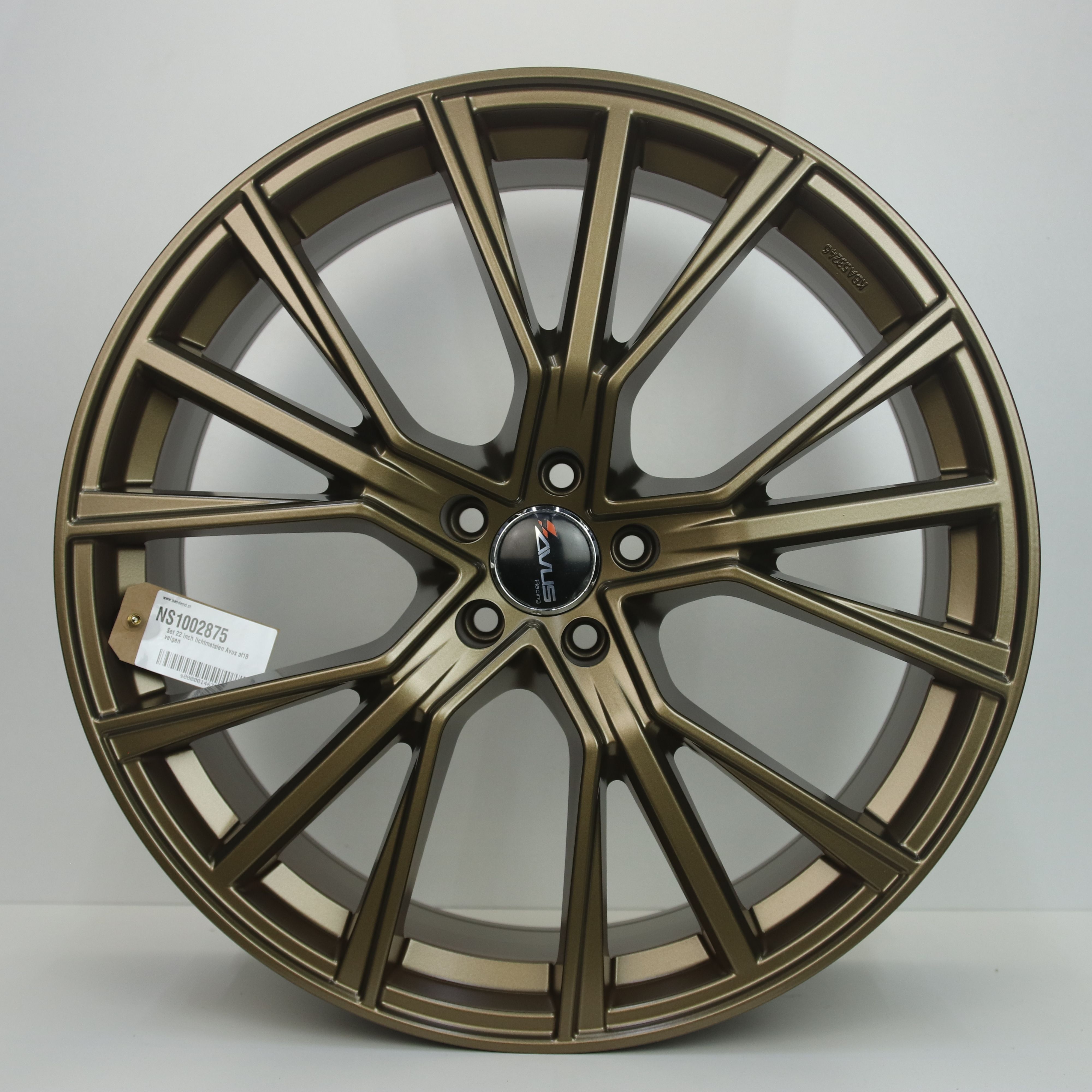 NS1002875 Set 22 inch lichtmetalen Avus af18 velgen 10.00X22 5X112 ET35.0 NB66.60 Brons