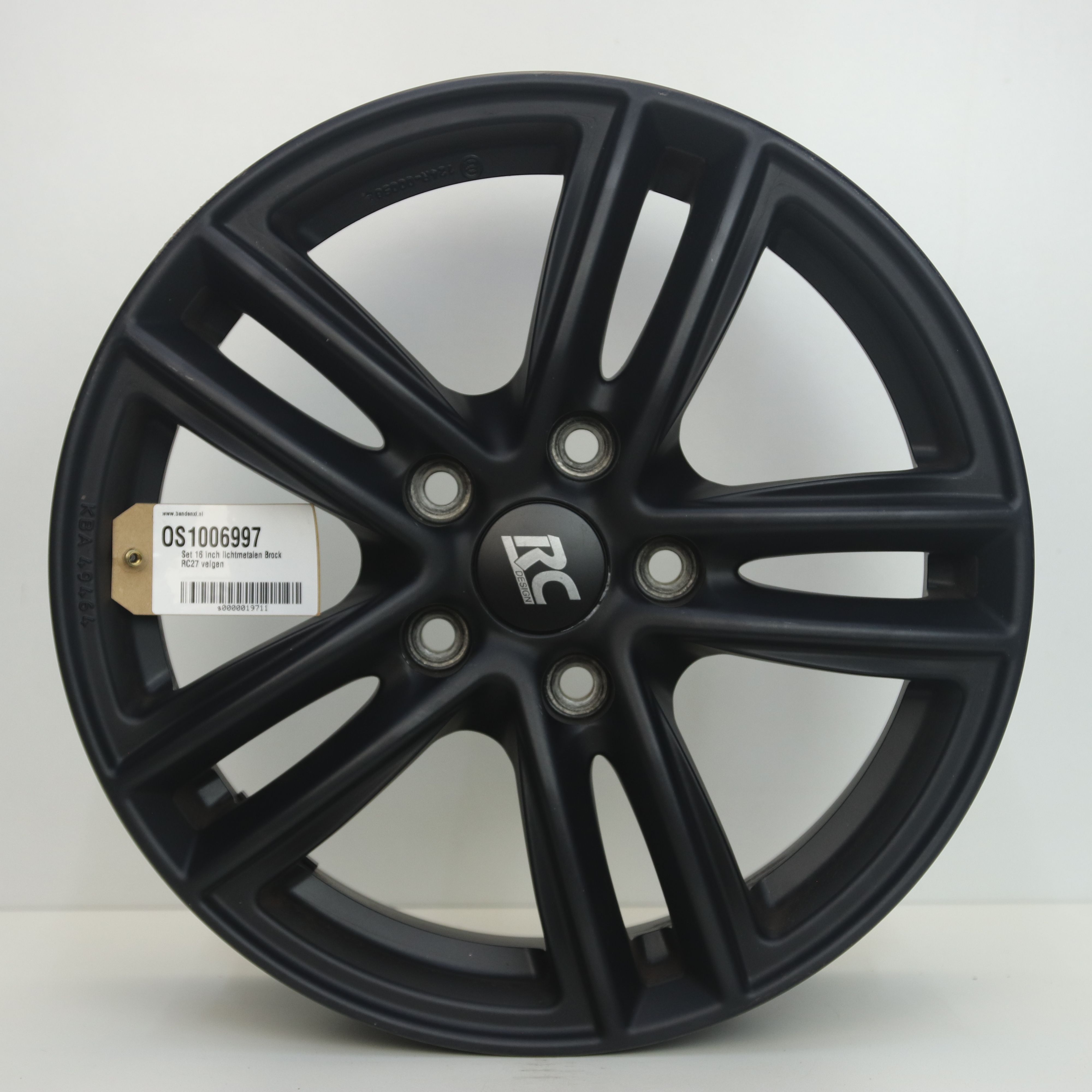 OS1006997 Set 16 inch lichtmetalen Brock RC27 velgen 6.50X16 5X114.3 ET50.0 NB67.10 Mat zwart
