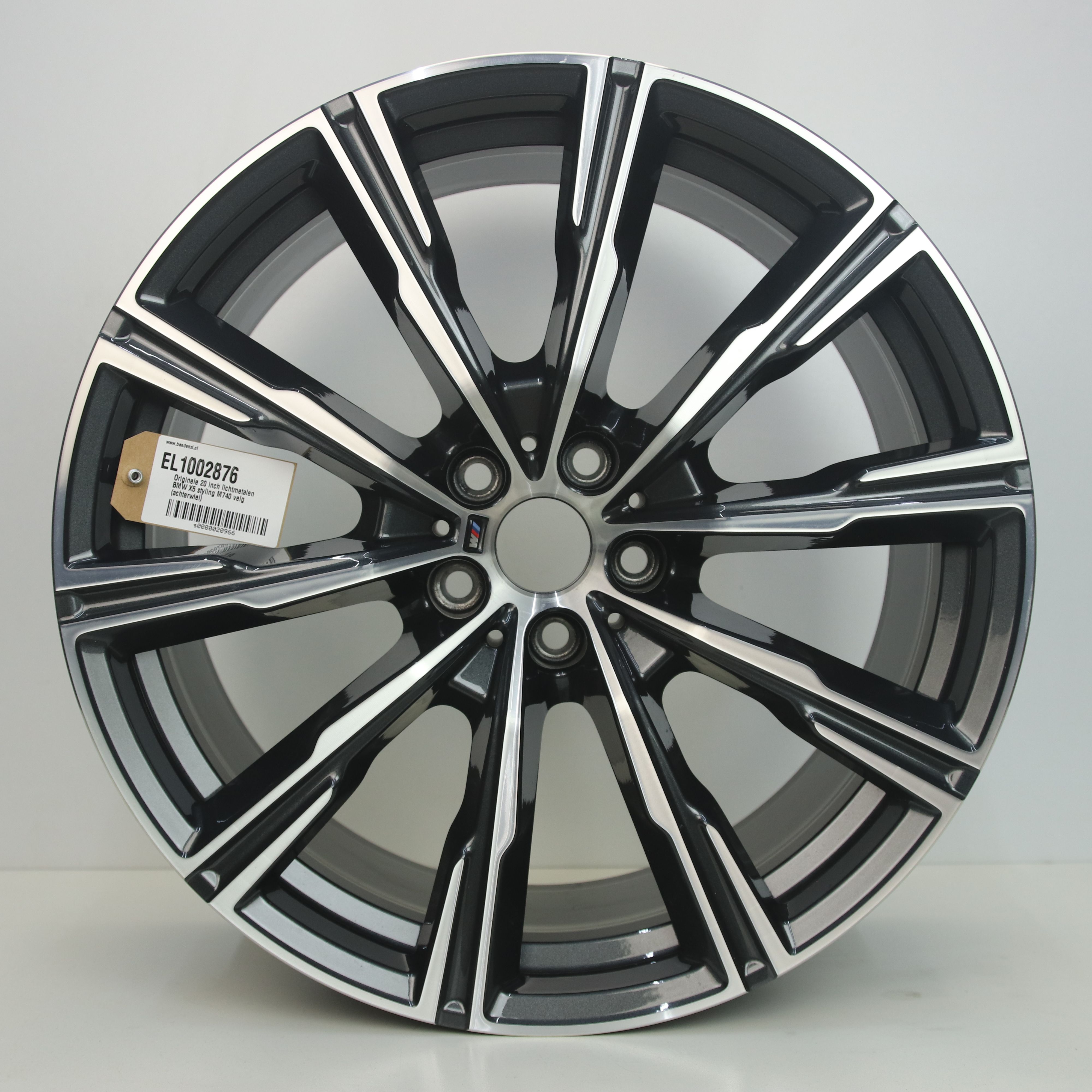 EL1002876 Originele 20 inch lichtmetalen BMW X5 styling M740 velg (achterwiel) 10.50X20 5X112 ET40.0 NB66.60 Antraciet gepolijst