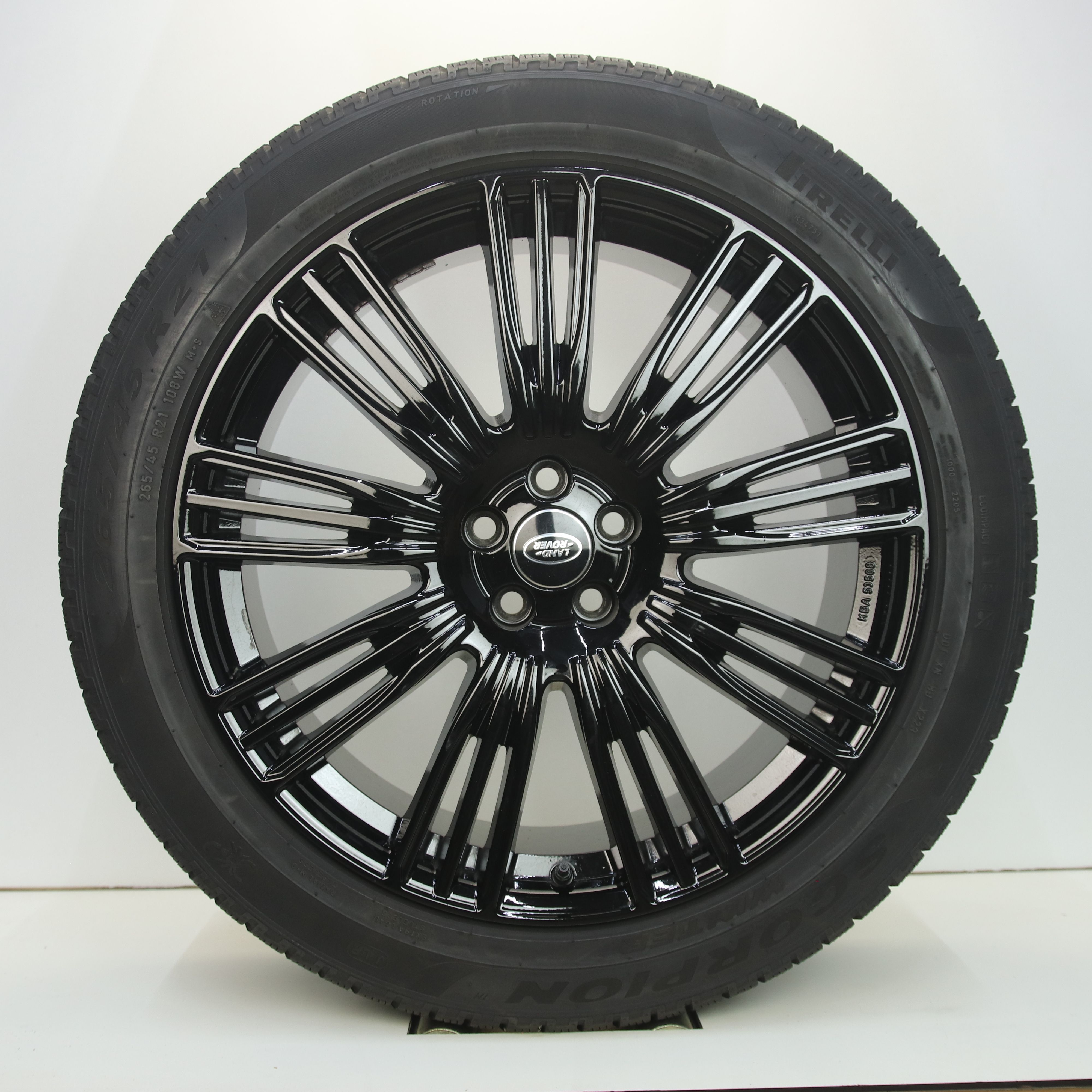 IN1002985 Set 21 inch lichtmetalen GMP Coventry velgen (set compleet met banden) 9.00X21 5X108 ET45.0 NB63.40 Zwart