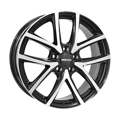 Monaco CL2 7.50X18 5X112 ET50.0 NB66.40 Zwart Glans / Gepolijst