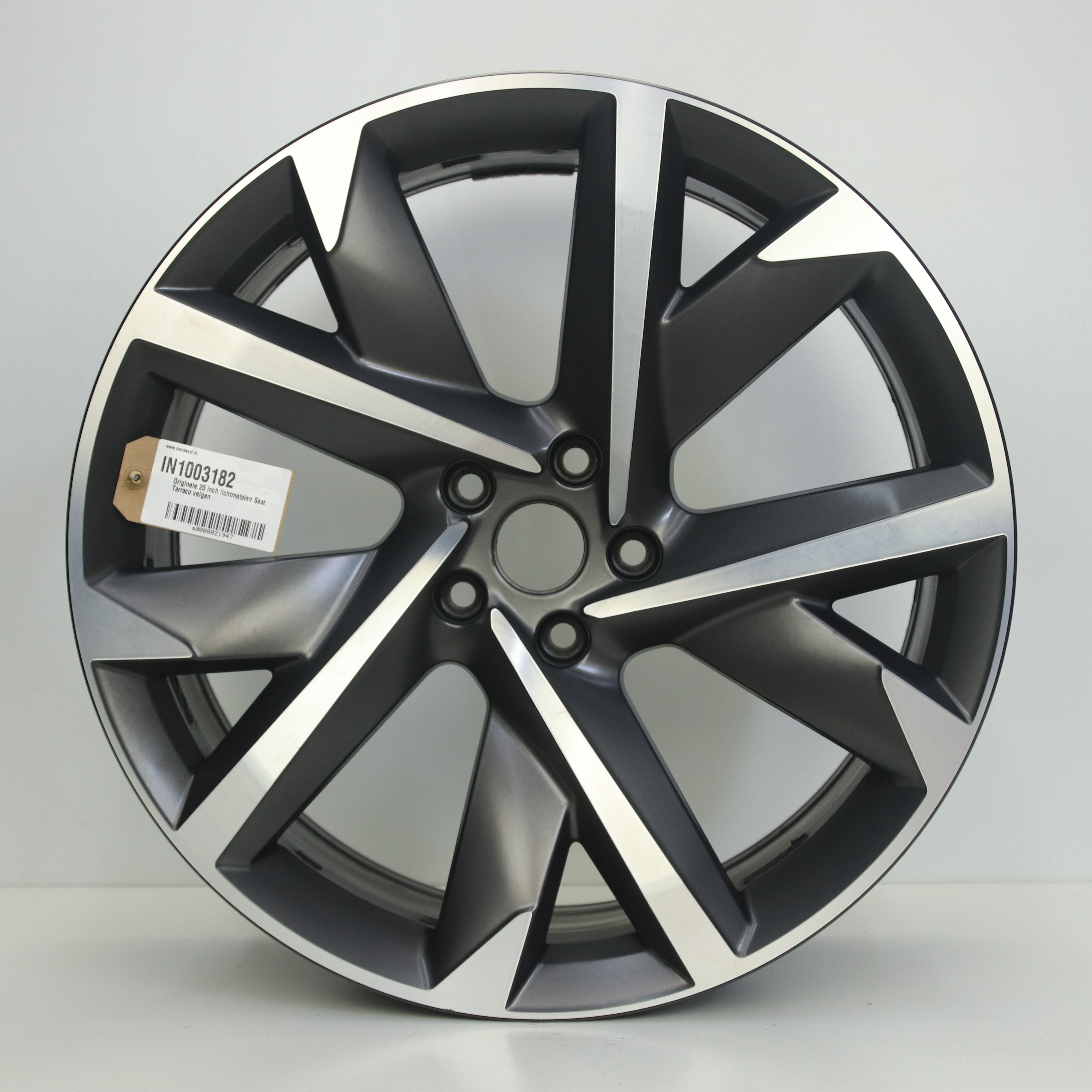 IN1003182 Originele 20 inch lichtmetalen Seat Tarraco velgen 8.50X20 5X112 ET38.0 NB57.10 Mat antraciet gepolijst