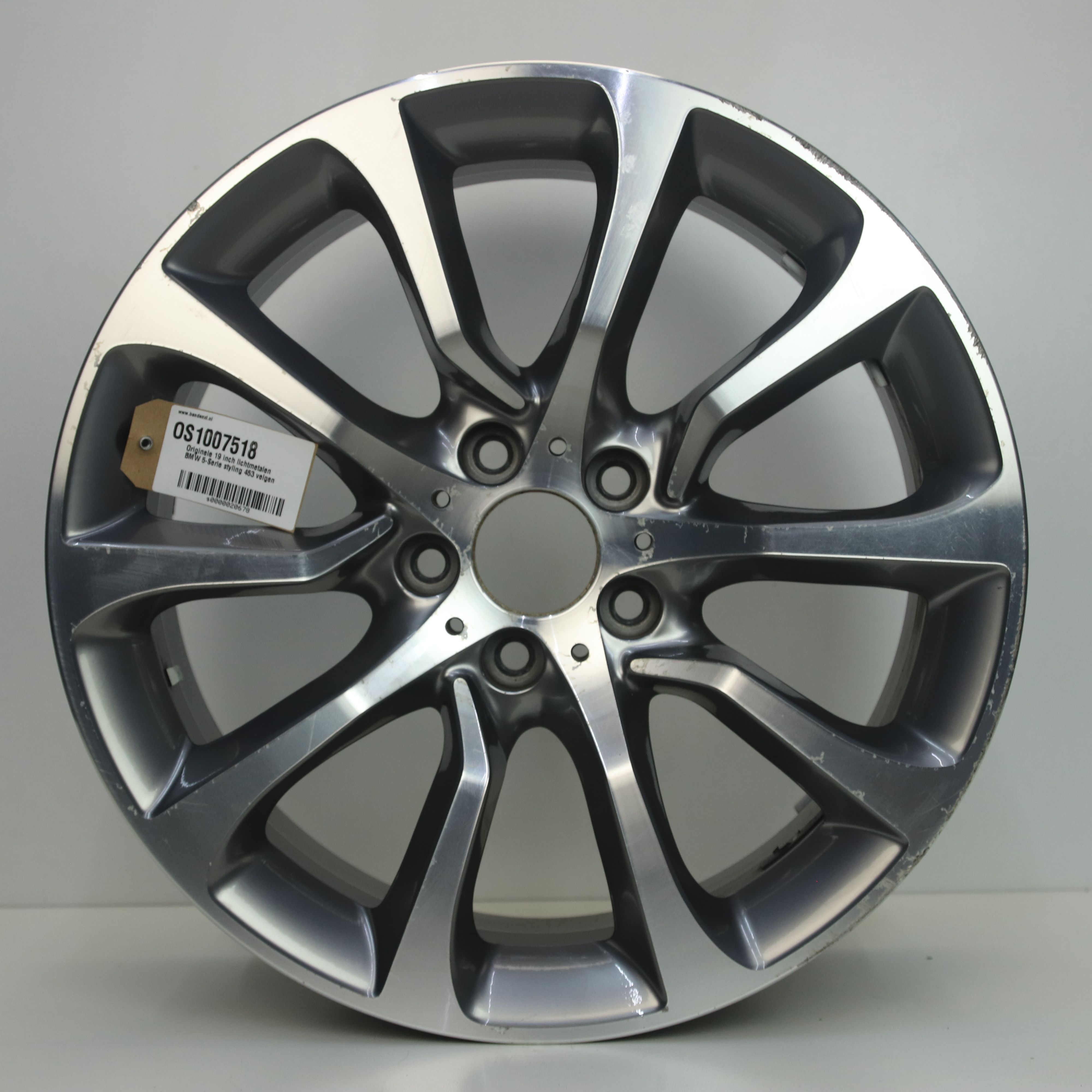 OS1007518 Originele 19 inch lichtmetalen BMW 5-Serie styling 453 velgen 8.50X19 5X120 ET33.0 NB72.60 Antraciet Gepolijst