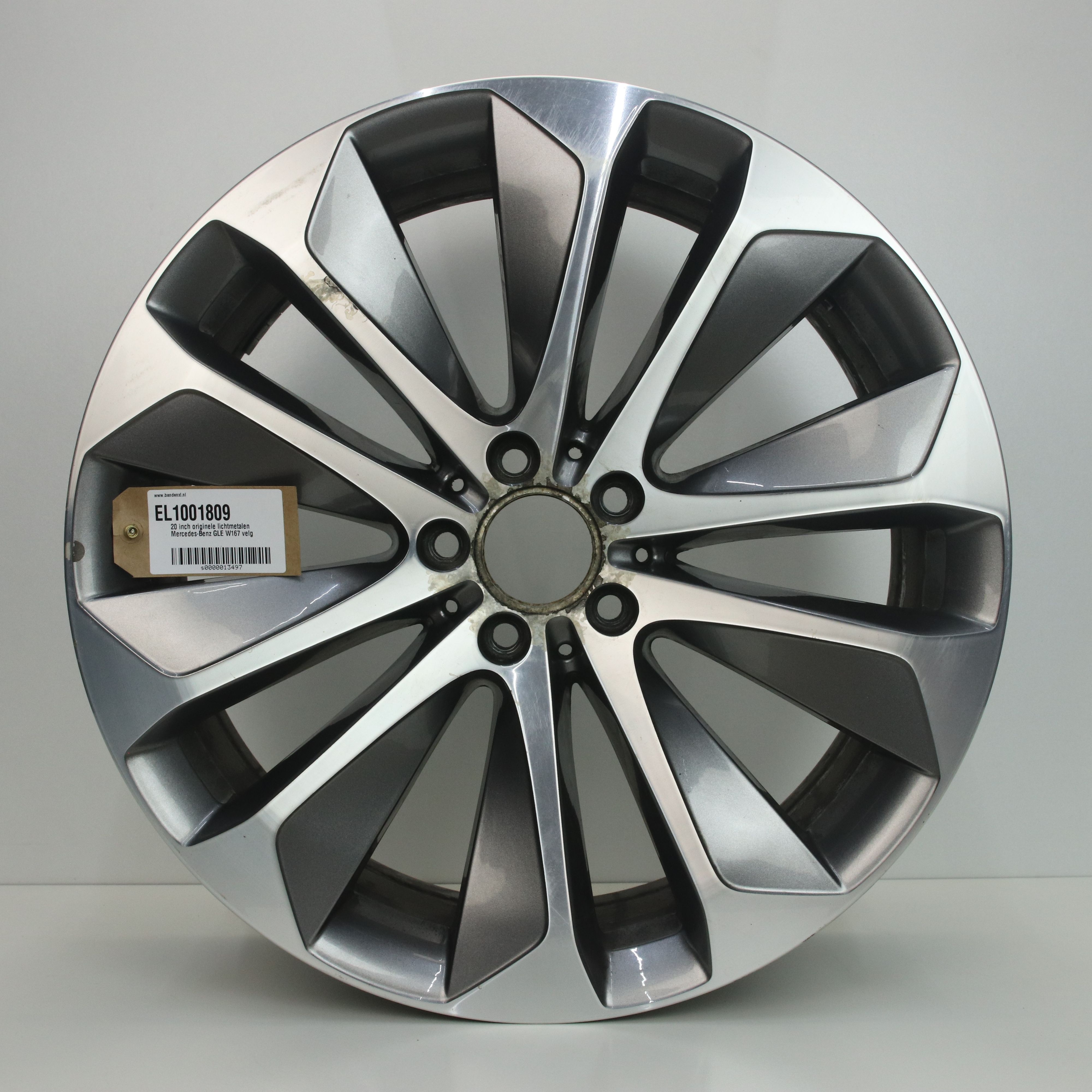 EL1001809 20 inch originele lichtmetalen Mercedes-Benz GLE W167 velg 8.50X20 5X112 ET42.0 NB66.60 Antraciet gepolijst