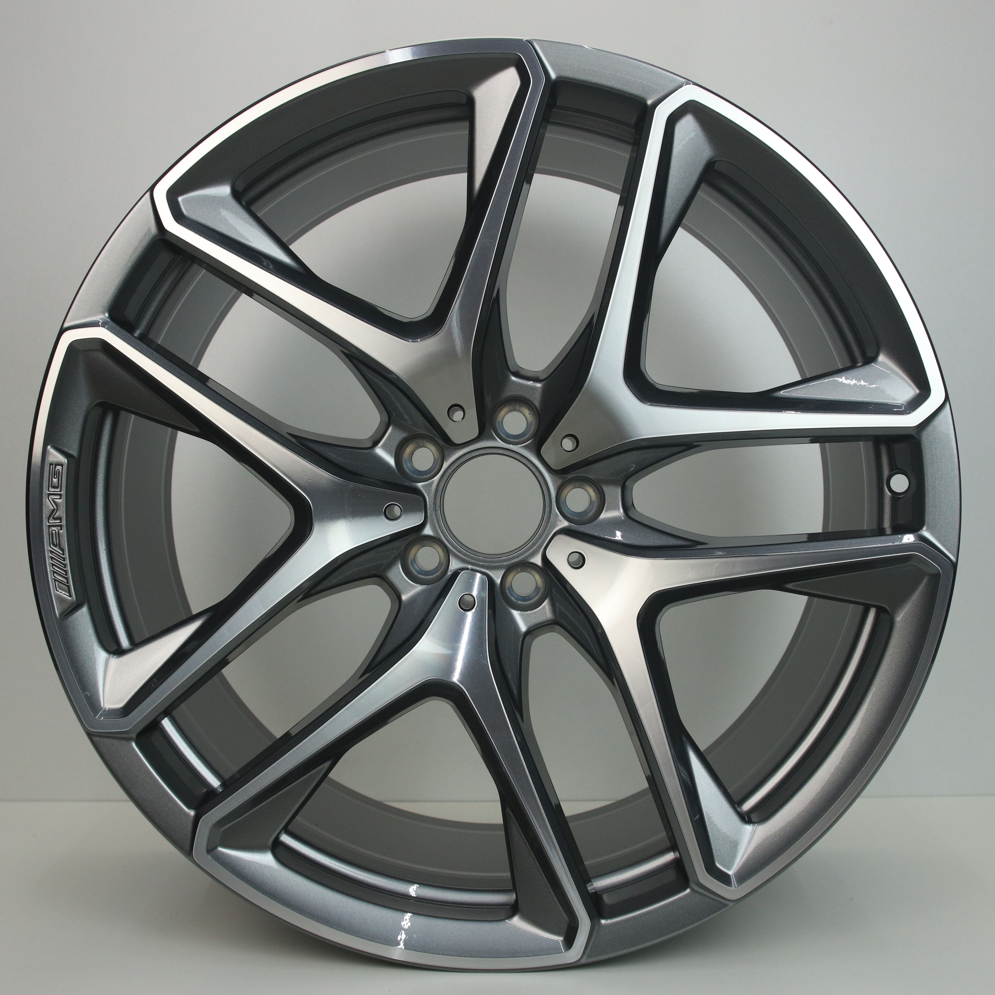 OS1003839 Originele 21 inch lichtmetalen Mercedes-Benz GLE-klasse AMG velgen (Breedset) 10.00X21 5X112 ET51.0 NB66.60 Antraciet gepolijst