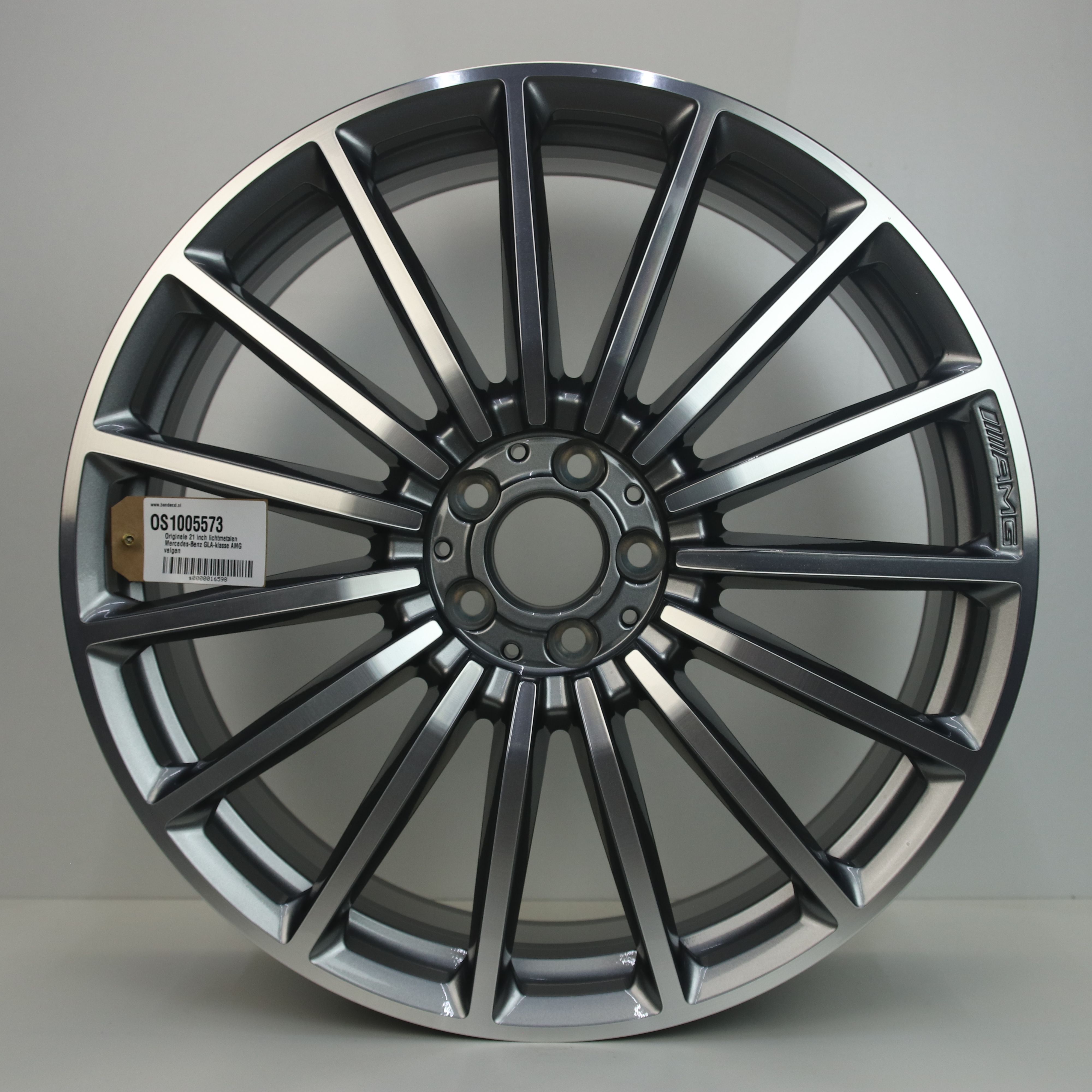 OS1005573 Originele 21 inch lichtmetalen Mercedes-Benz GLA-klasse AMG velgen 8.50X21 5X112 ET51.0 NB66.60 Antraciet gepolijst