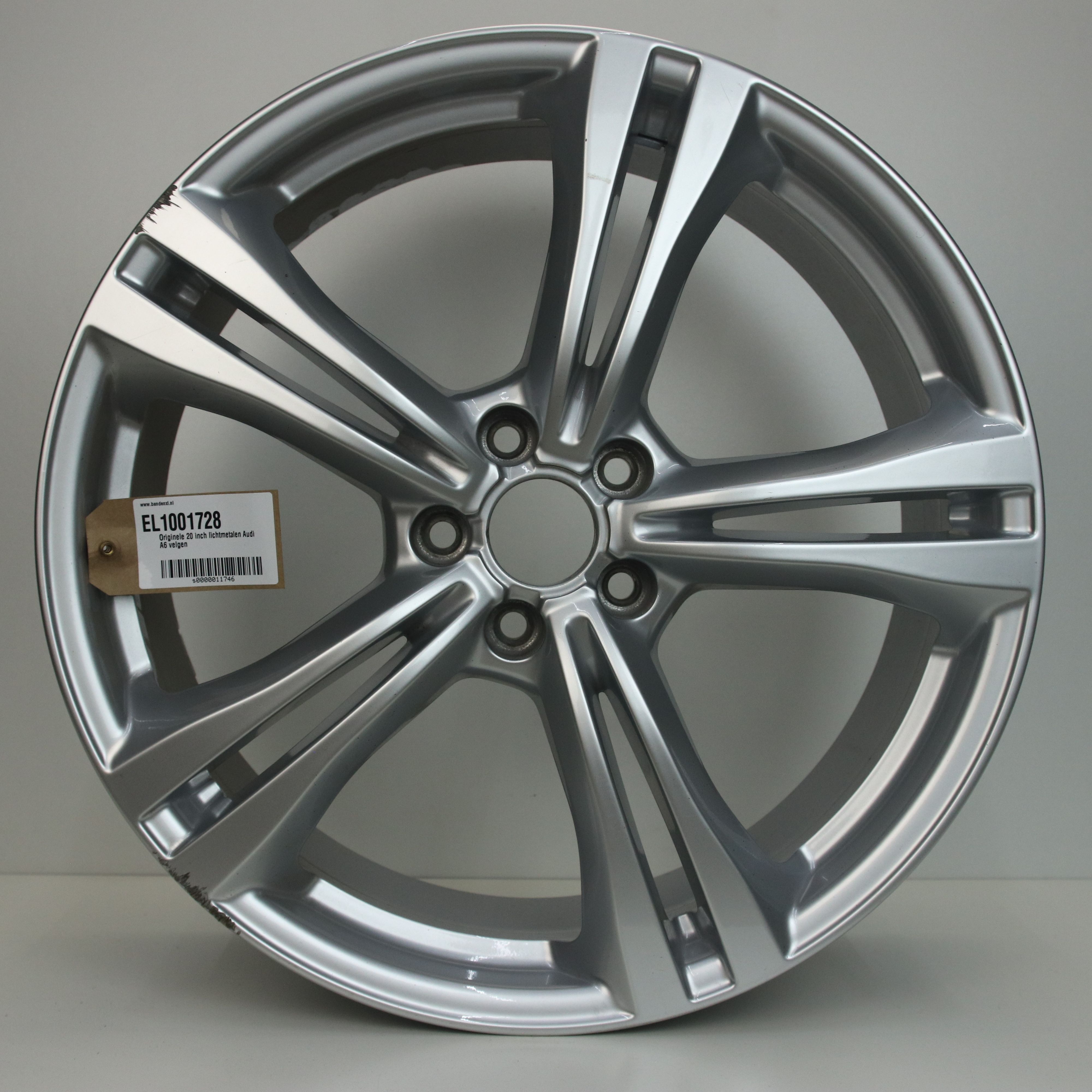 EL1001728 Originele 20 inch lichtmetalen Audi A6 velgen 8.50X20 5X112 ET35.0 NB66.50 Zilver