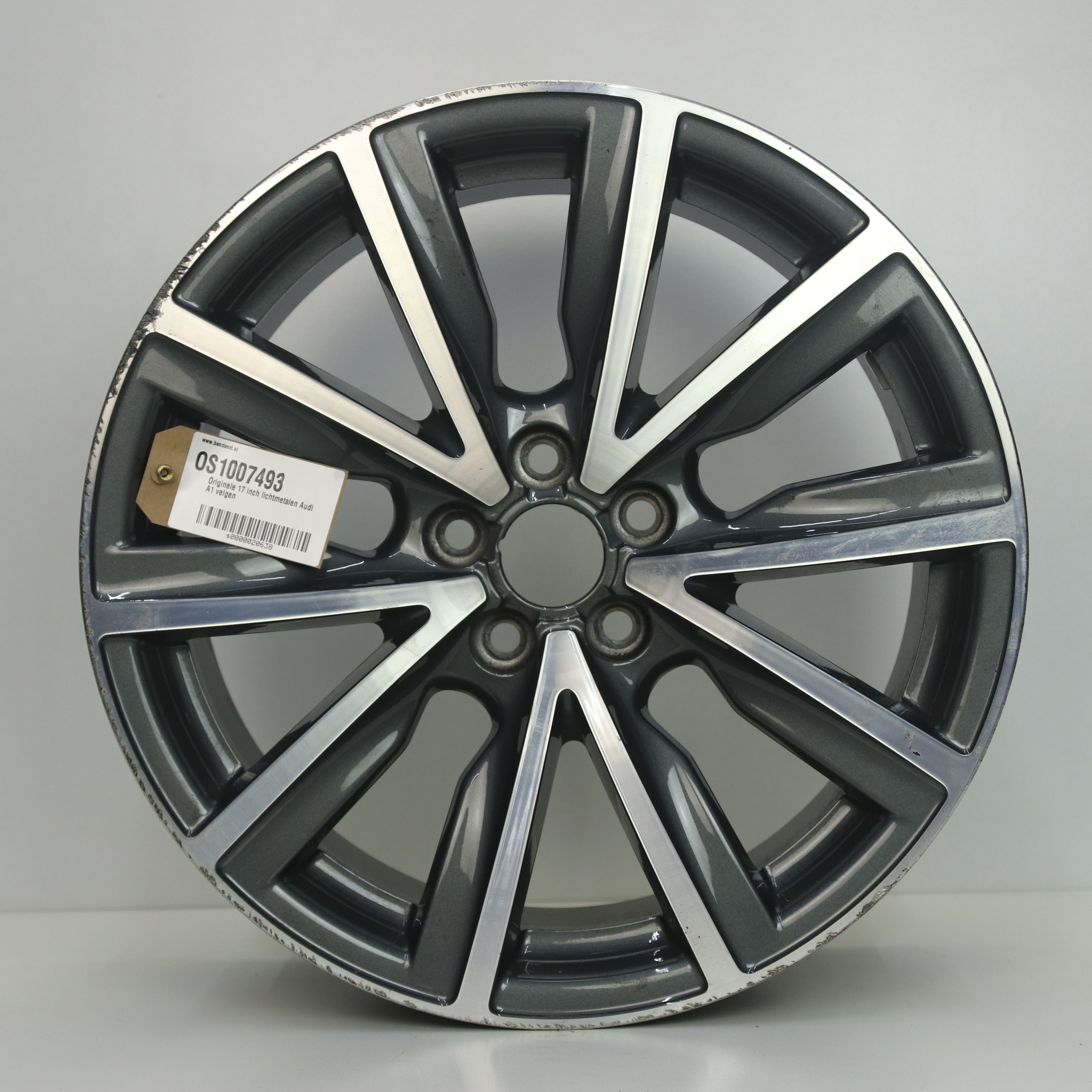 OS1007493 Originele 17 inch lichtmetalen Audi A1 velgen 7.50X17 5X100 ET36.0 NB57.10 Antraciet Gepolijst