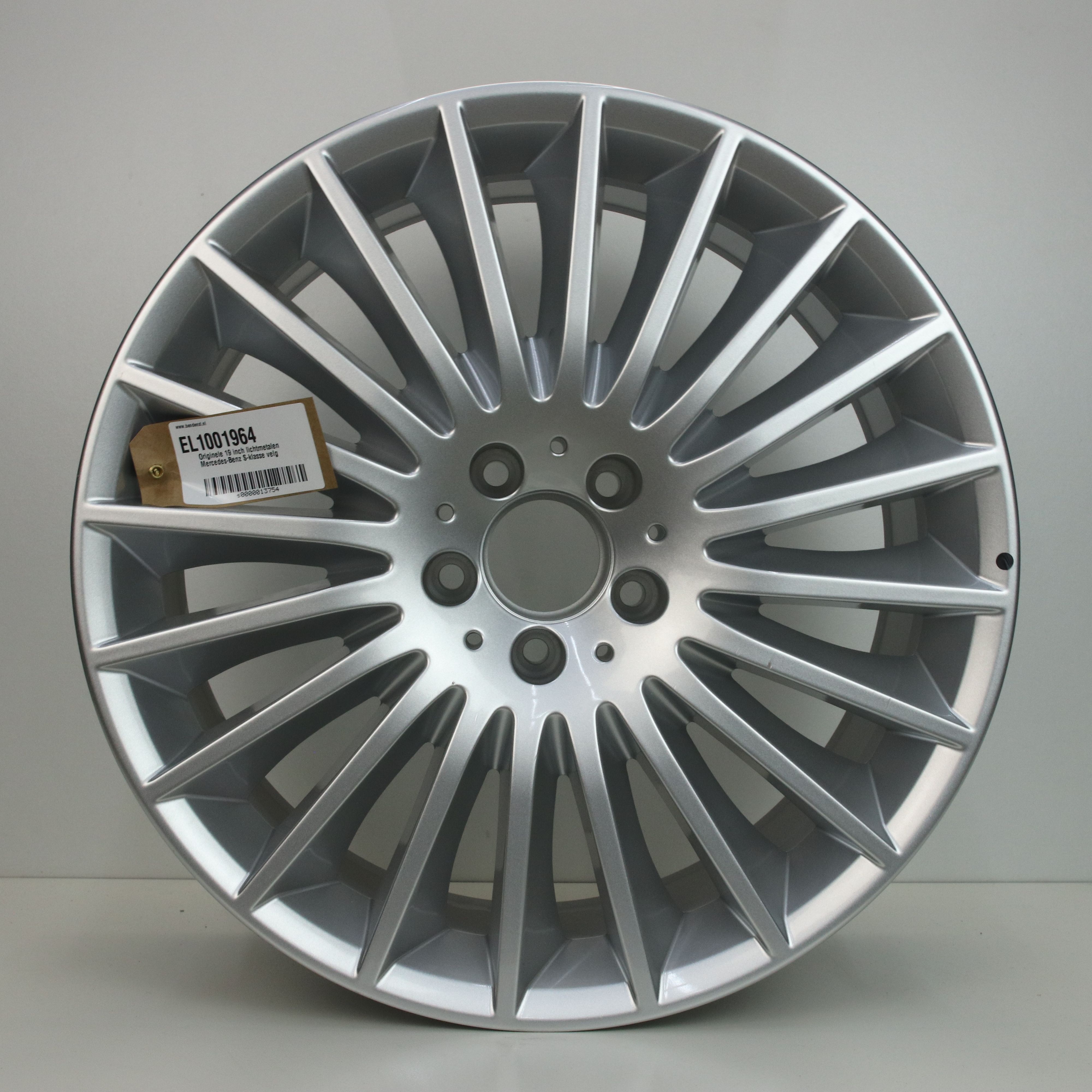 EL1001964 Originele 19 inch lichtmetalen Mercedes-Benz S-klasse velg 9.00X19 5X112 ET30.0 NB66.60 Zilver