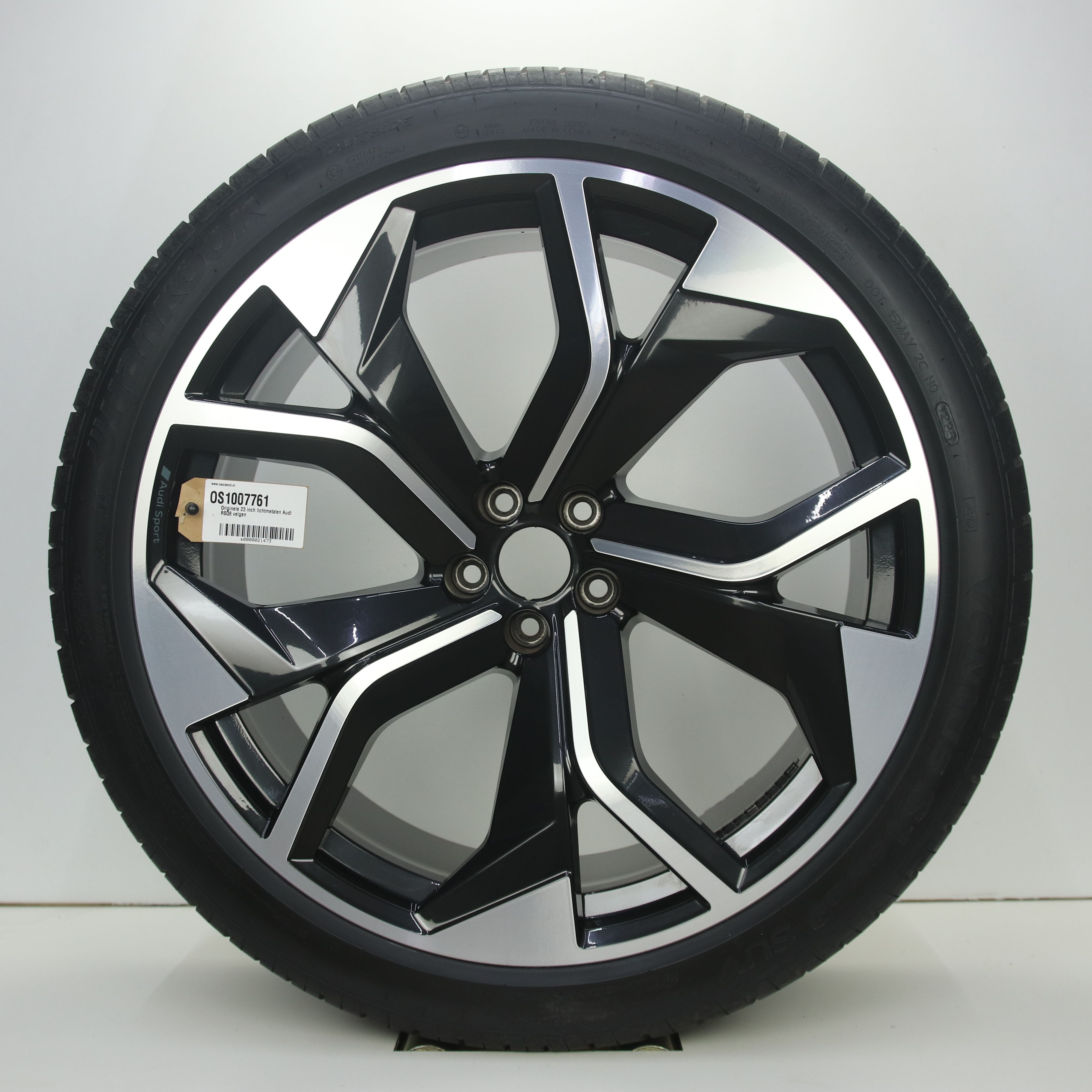 OS1007761 Originele 23 inch lichtmetalen Audi RSQ8 velgen 10.50X23 5X112 ET18.0 NB66.60 Zwart gepolijst