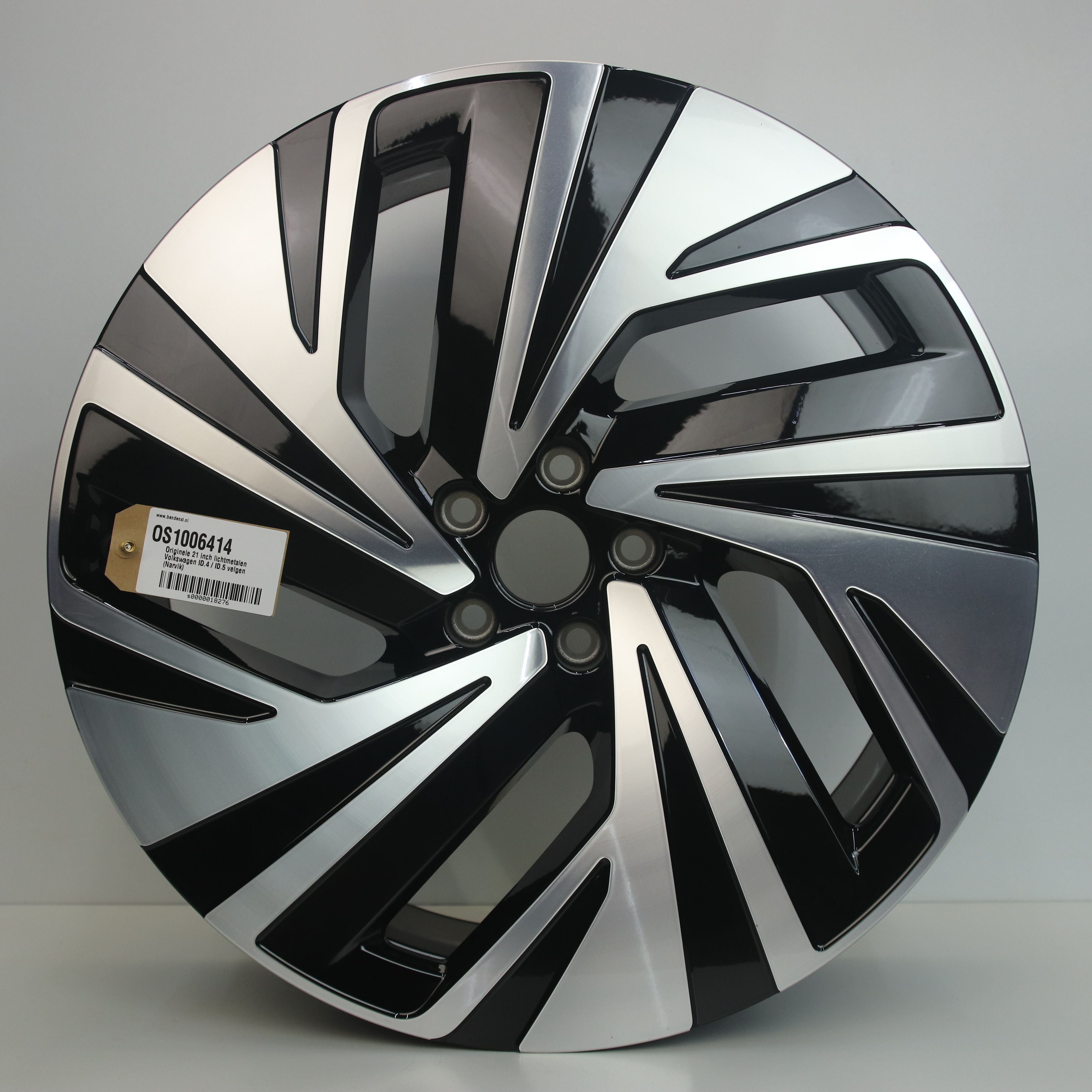 OS1006414 Originele 21 inch lichtmetalen Volkswagen ID.4 / ID.5 velgen (Narvik) 8.50X21 5X112 ET40.0 NB57.10 Zwart gepolijst
