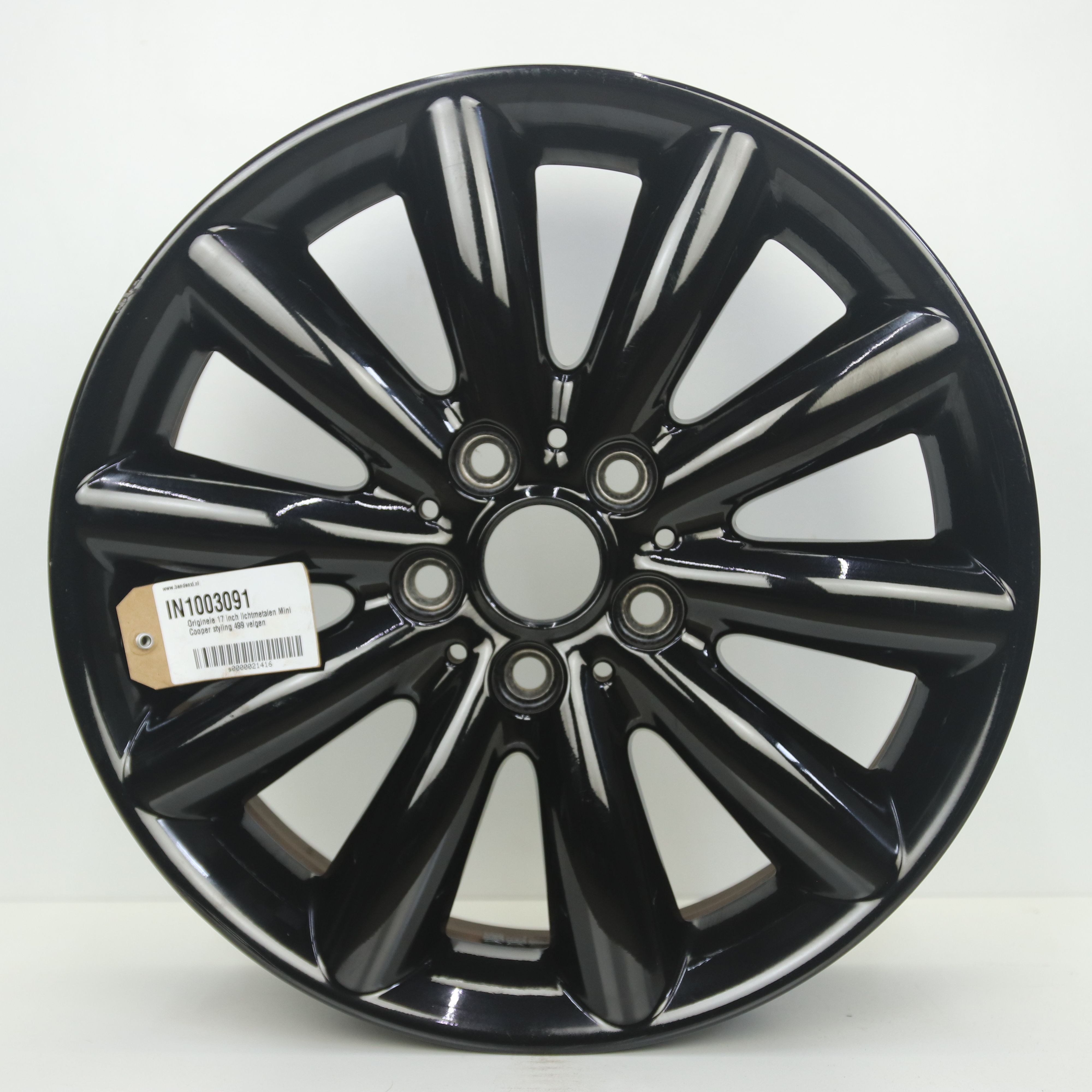 IN1003091 Originele 17 inch lichtmetalen Mini Cooper styling 499 velgen 7.00X17 5X112 ET54.0 NB66.60 Zwart