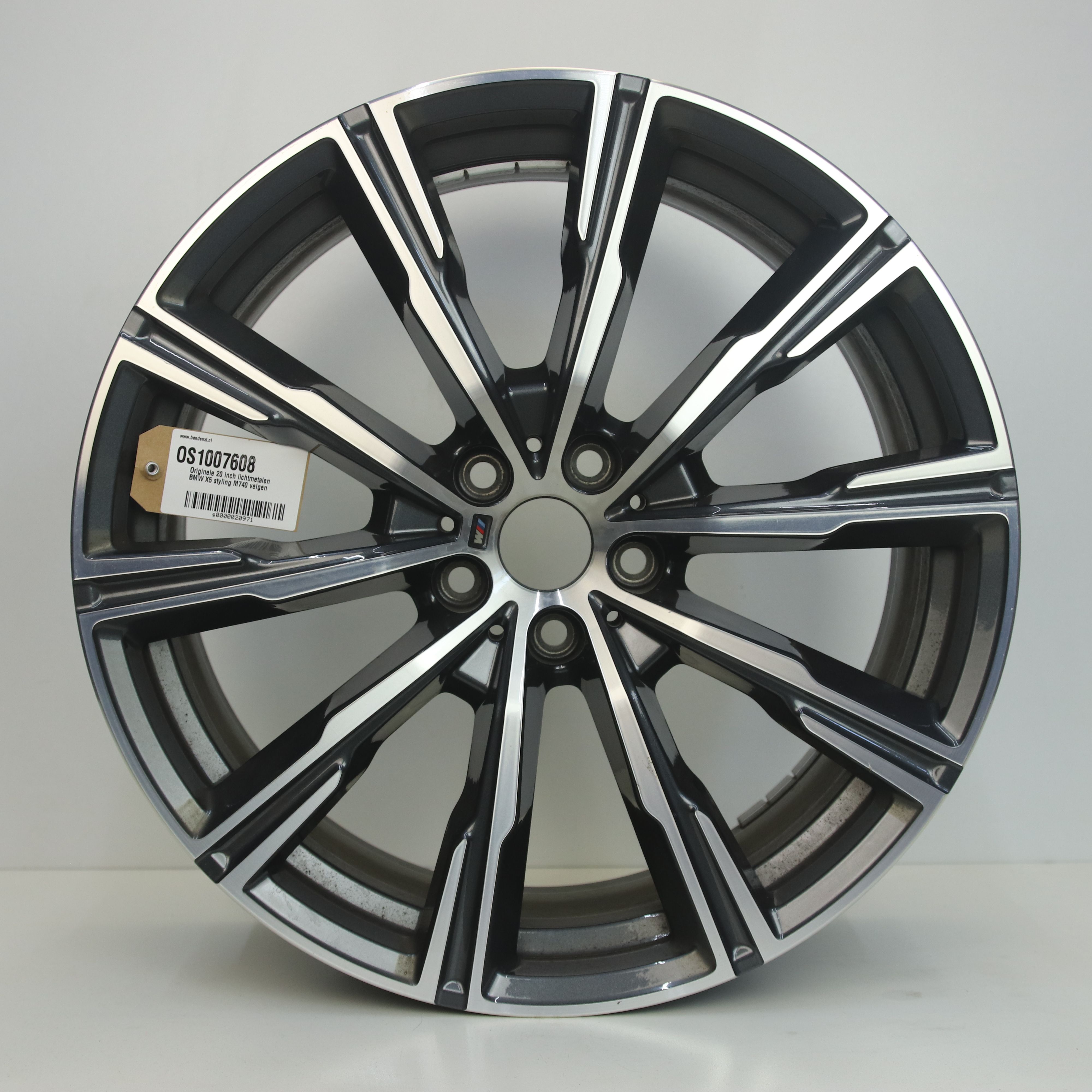 OS1007608 Originele 20 inch lichtmetalen BMW X5 styling M740 velgen 9.00X20 5X112 ET35.0 NB66.60 Antraciet gepolijst