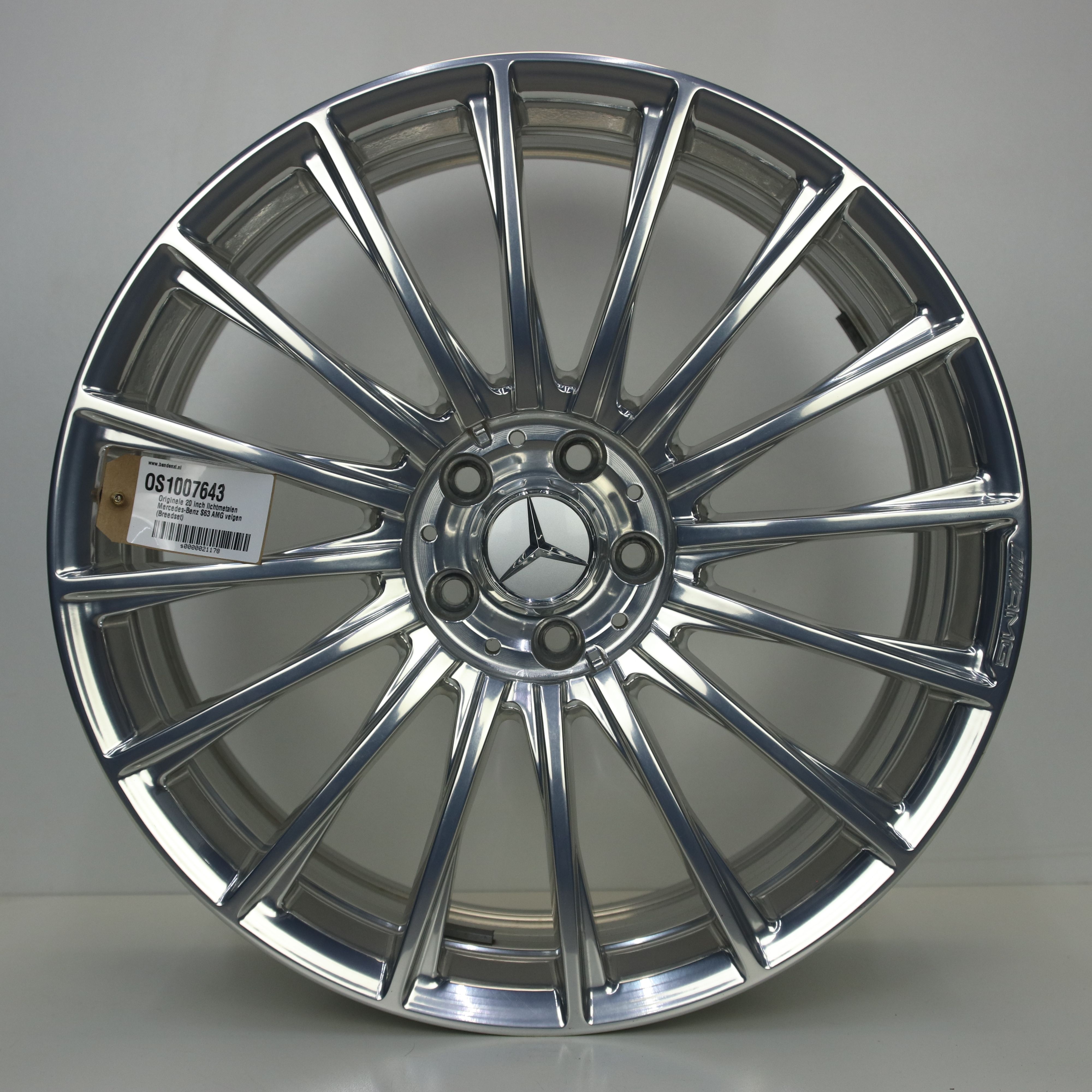 OS1007643 Originele 20 inch lichtmetalen Mercedes-Benz S63 AMG velgen (Breedset) 8.50X20 5X112 ET39.0 NB66.60 Chrome