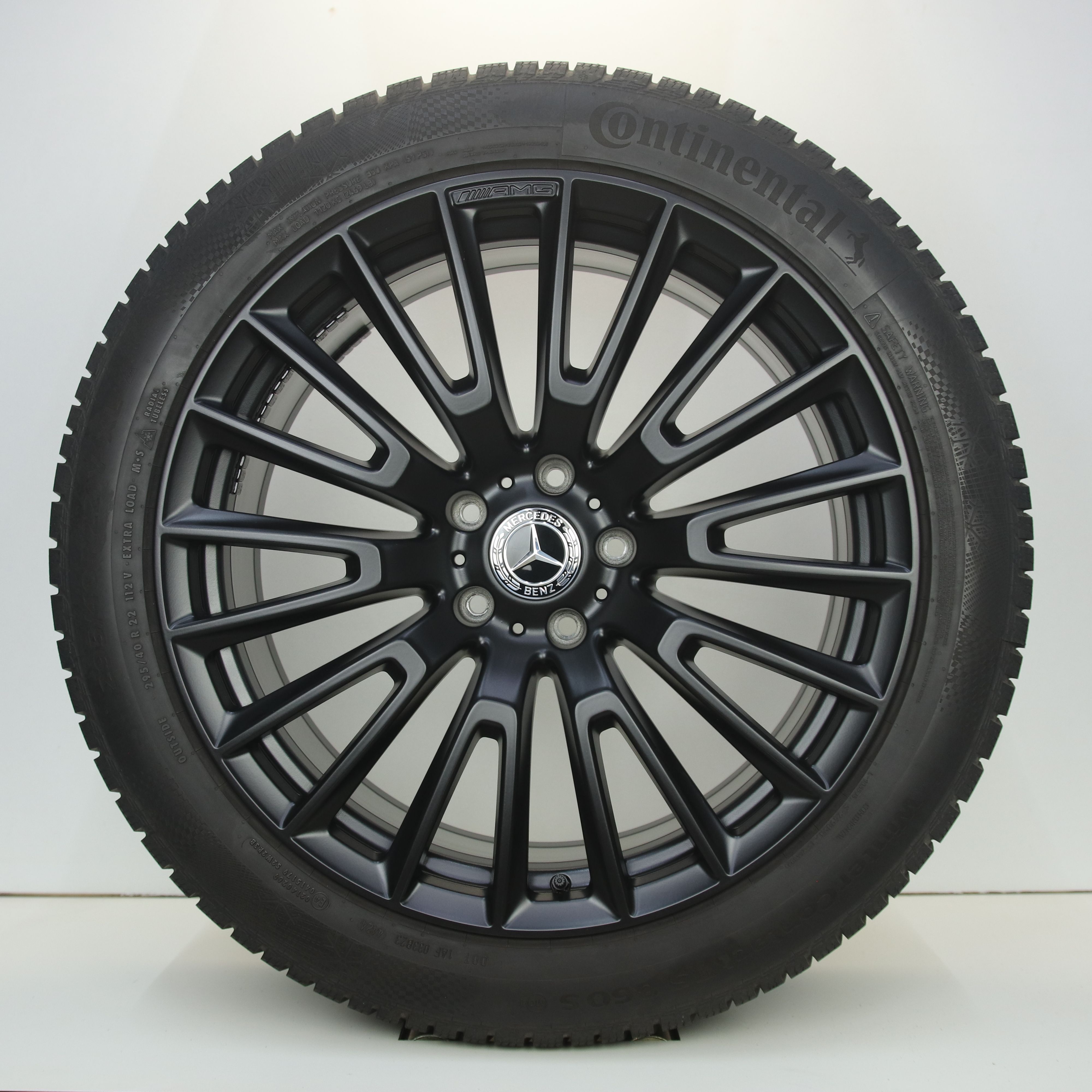 IN1003056 Originele 22 inch lichtmetalen Mercedes-Benz G-klasse G63 AMG velgen (set compleet met banden) 10.00X22 5X130 ET36.1 NB84.10 Mat zwart