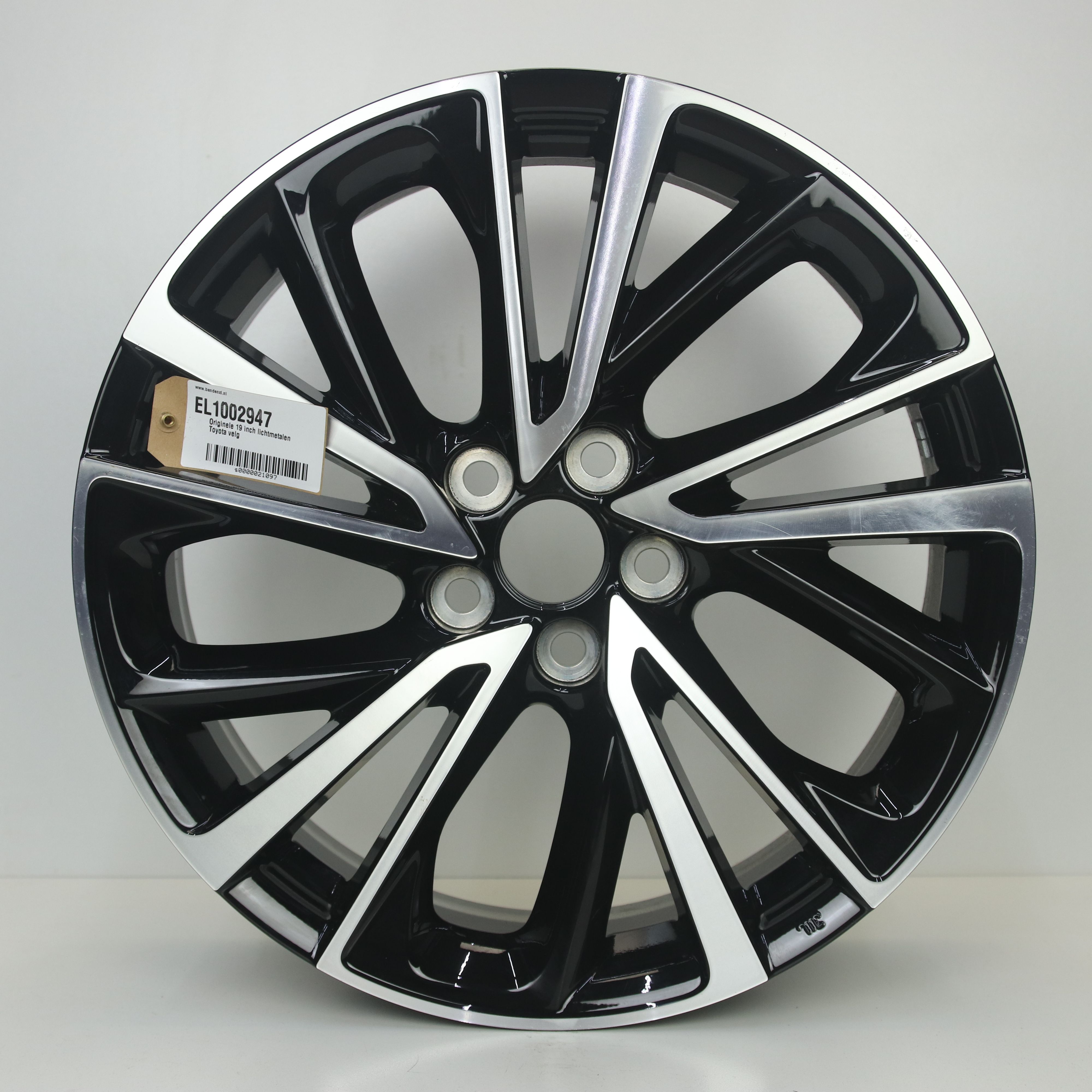 EL1002947 Originele 19 inch lichtmetalen Toyota velg 7.00X19 5X114.3 ET35.0 NB60.10 Zwart gepolijst