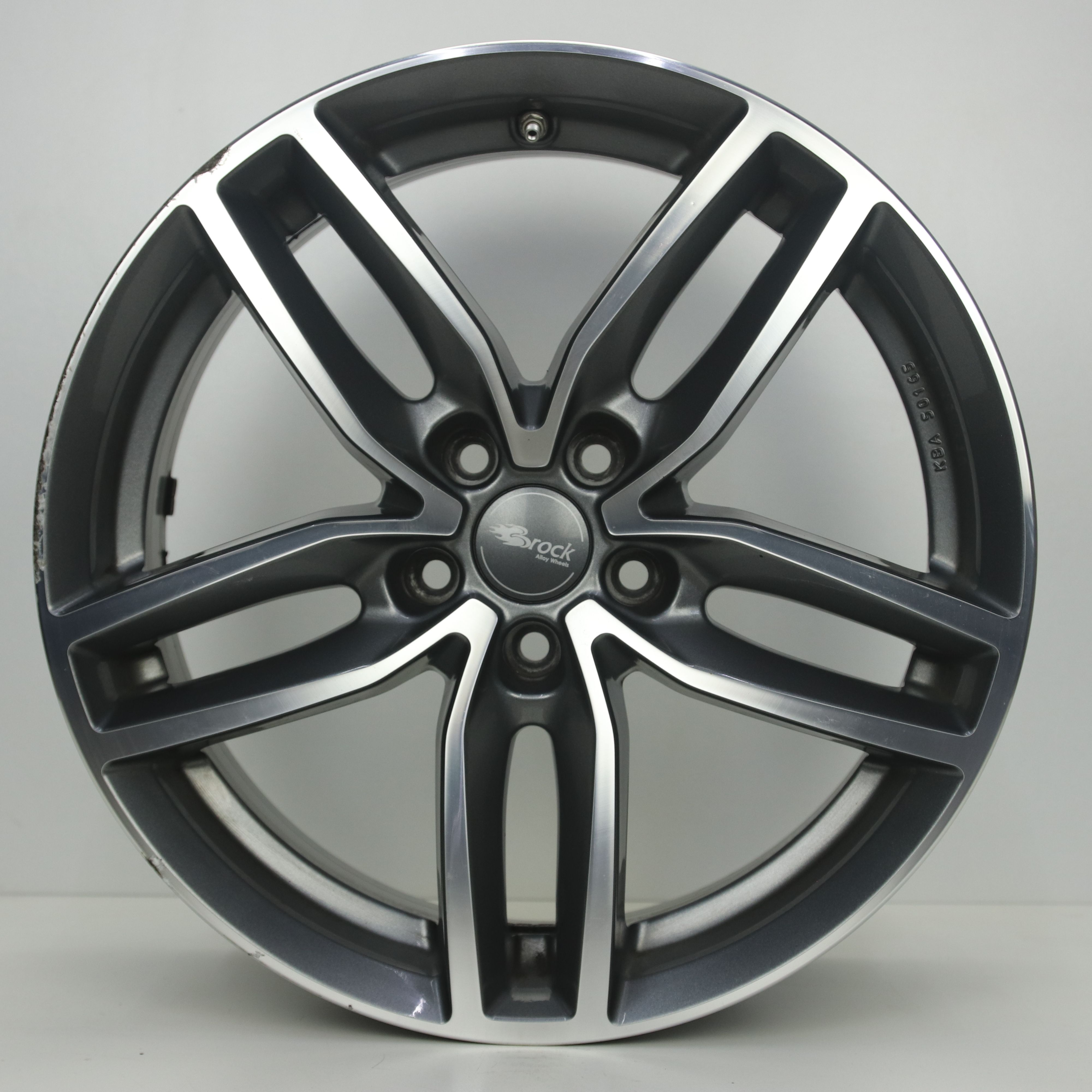 IN1003106 Set 18 inch lichtmetalen Brock RC29 velgen 8.00X18 5X108 ET45.0 NB63.40 Antraciet gepolijst