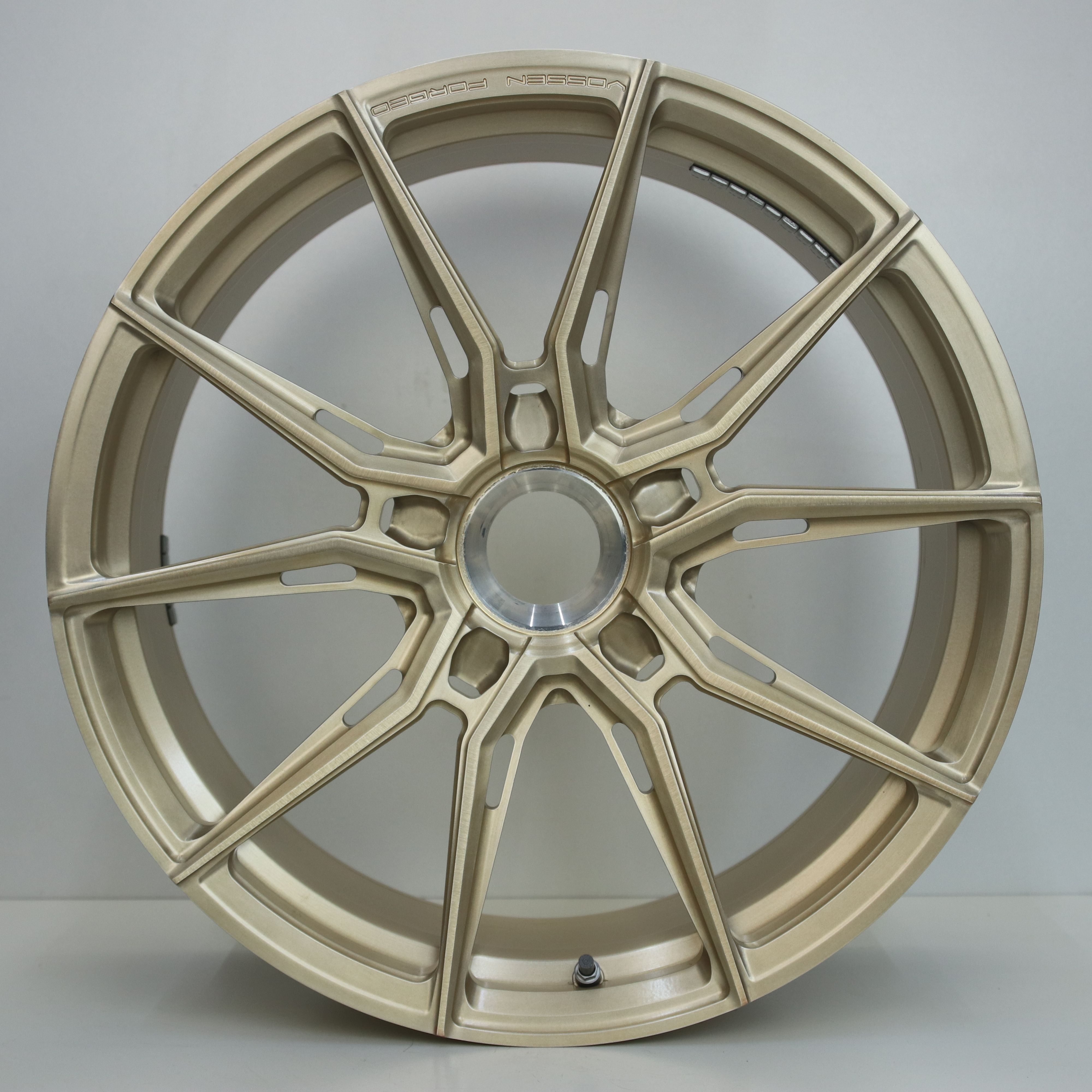 OS1007610 Set 20/21 inch lichtmetalen Vossen EVO-2R centerlock velgen geschikt voor Porsche 911 GT3 (breedset) 9.50X20 0X0 ET40.0 NB71.60 Platima gold