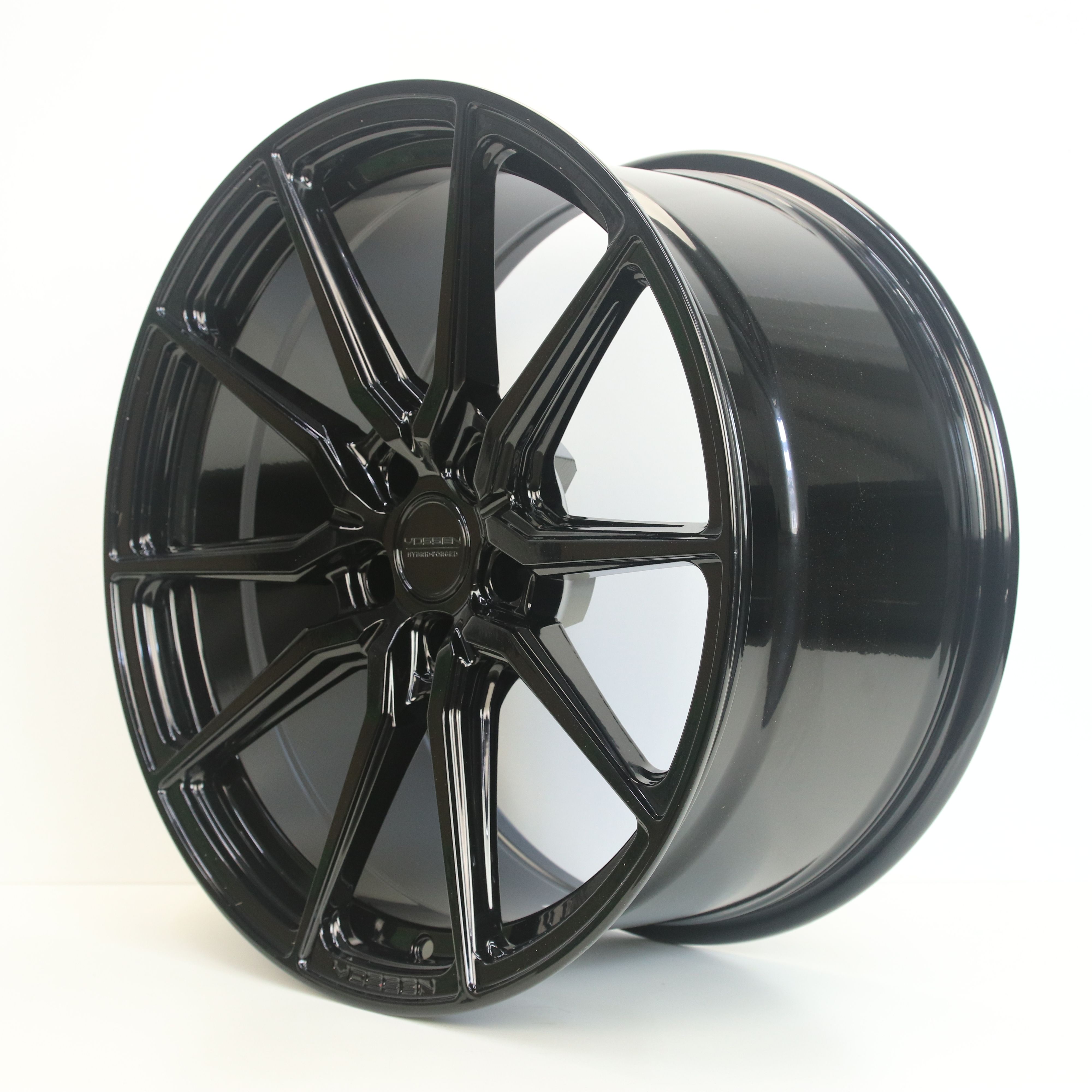 NS1002914 Set 19 inch lichtmetalen Vossen HF-3 velgen (Breedset) 8.50X19 5X112 ET33.0 NB57.10 Zwart