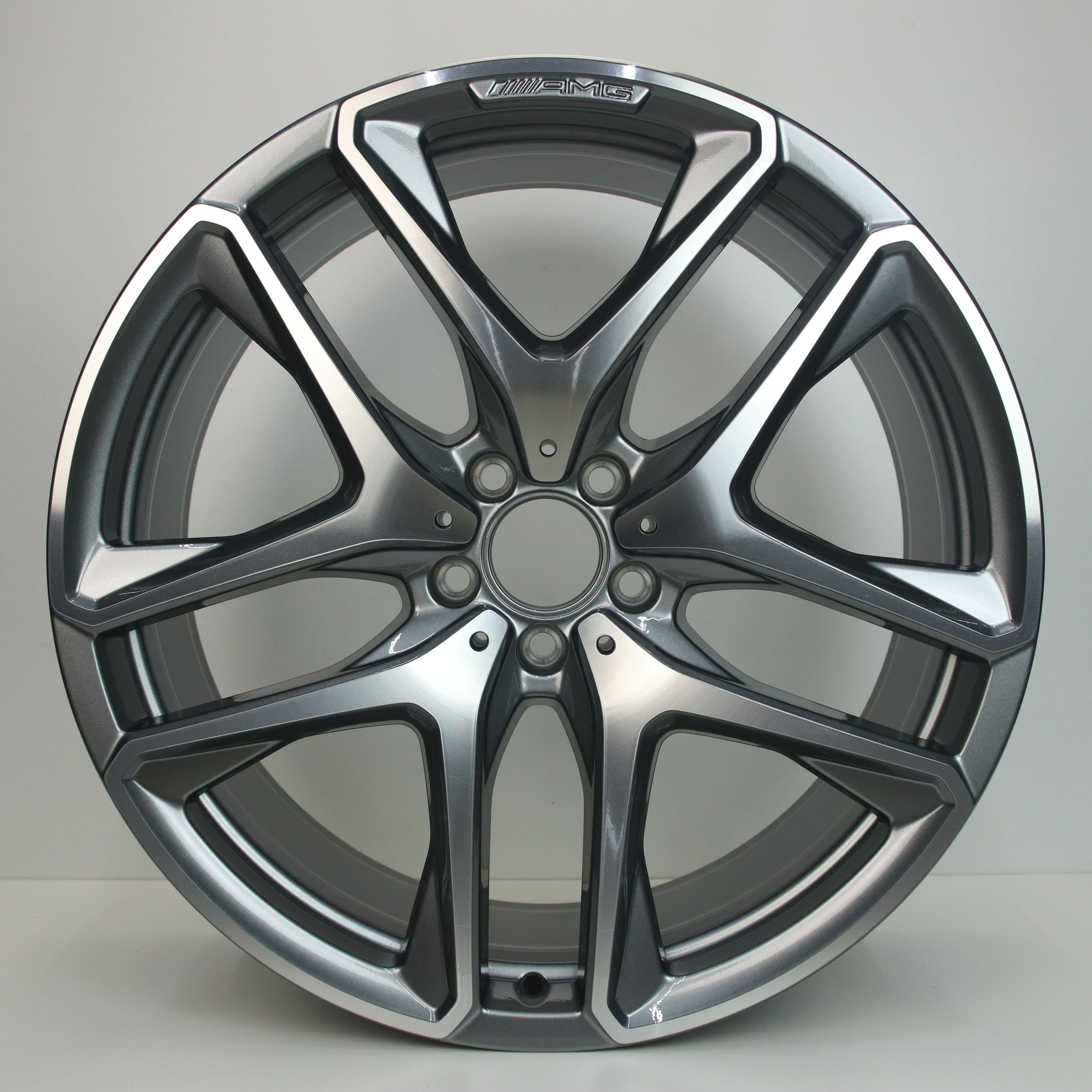 OS1003839 Originele 21 inch lichtmetalen Mercedes-Benz GLE-klasse AMG velgen (Breedset) 10.00X21 5X112 ET51.0 NB66.60 Antraciet gepolijst