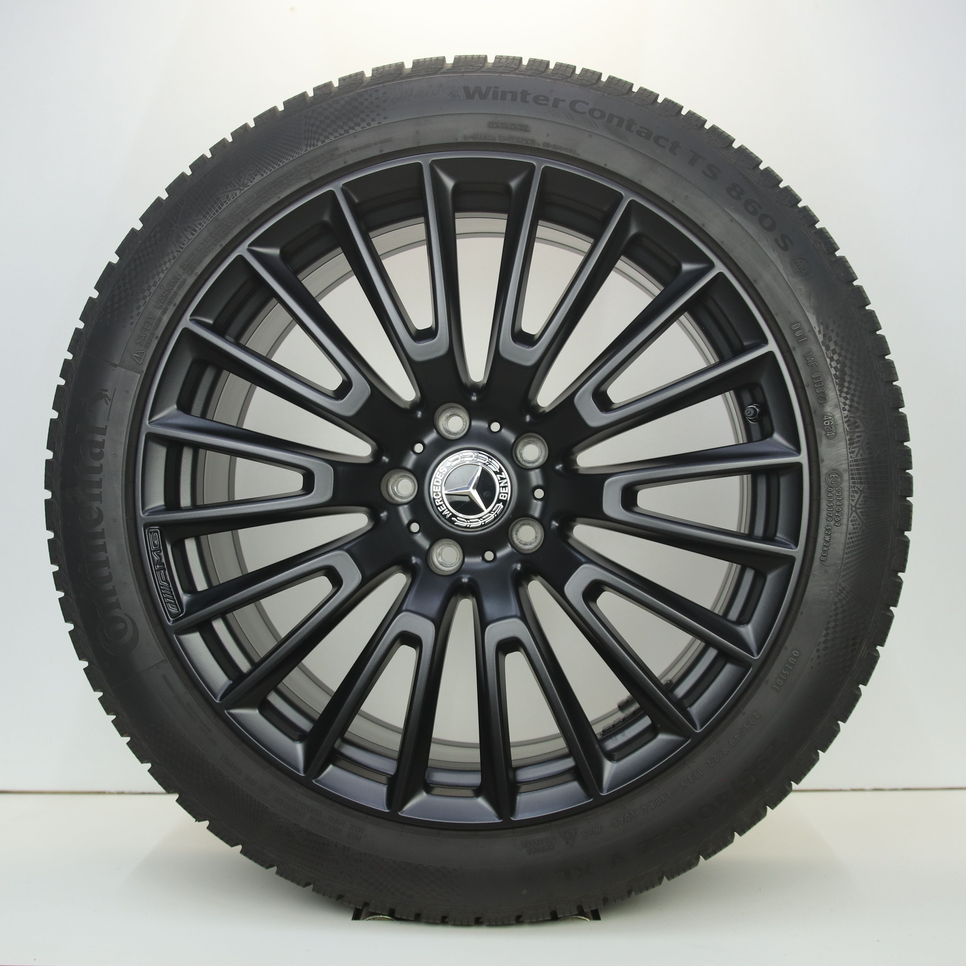 IN1003056 Originele 22 inch lichtmetalen Mercedes-Benz G-klasse G63 AMG velgen (set compleet met banden) 10.00X22 5X130 ET36.1 NB84.10 Mat zwart