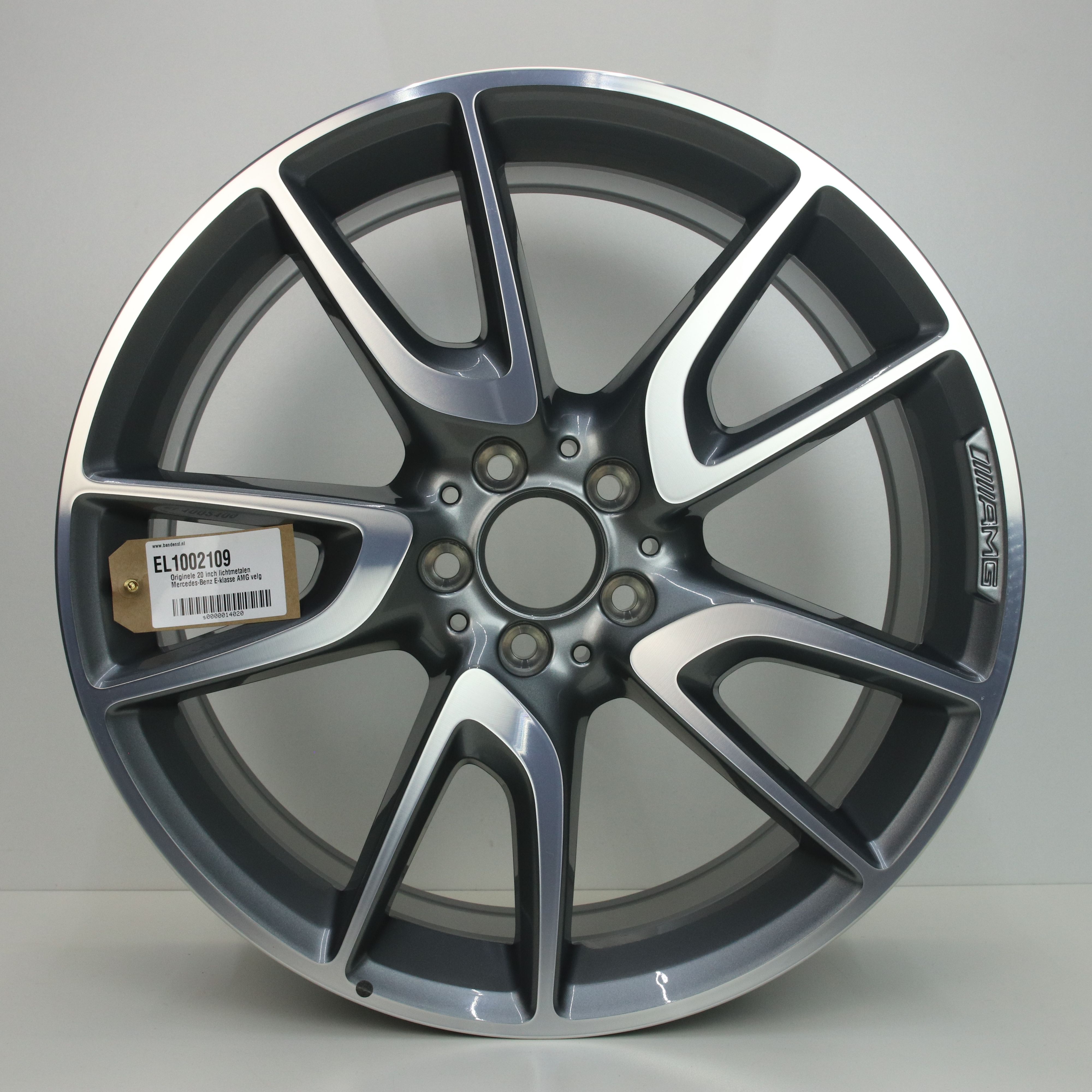 EL1002109 Originele 20 inch lichtmetalen Mercedes-Benz E-klasse AMG velg 9.00X20 5X112 ET49.0 NB66.60 Antraciet gepolijst