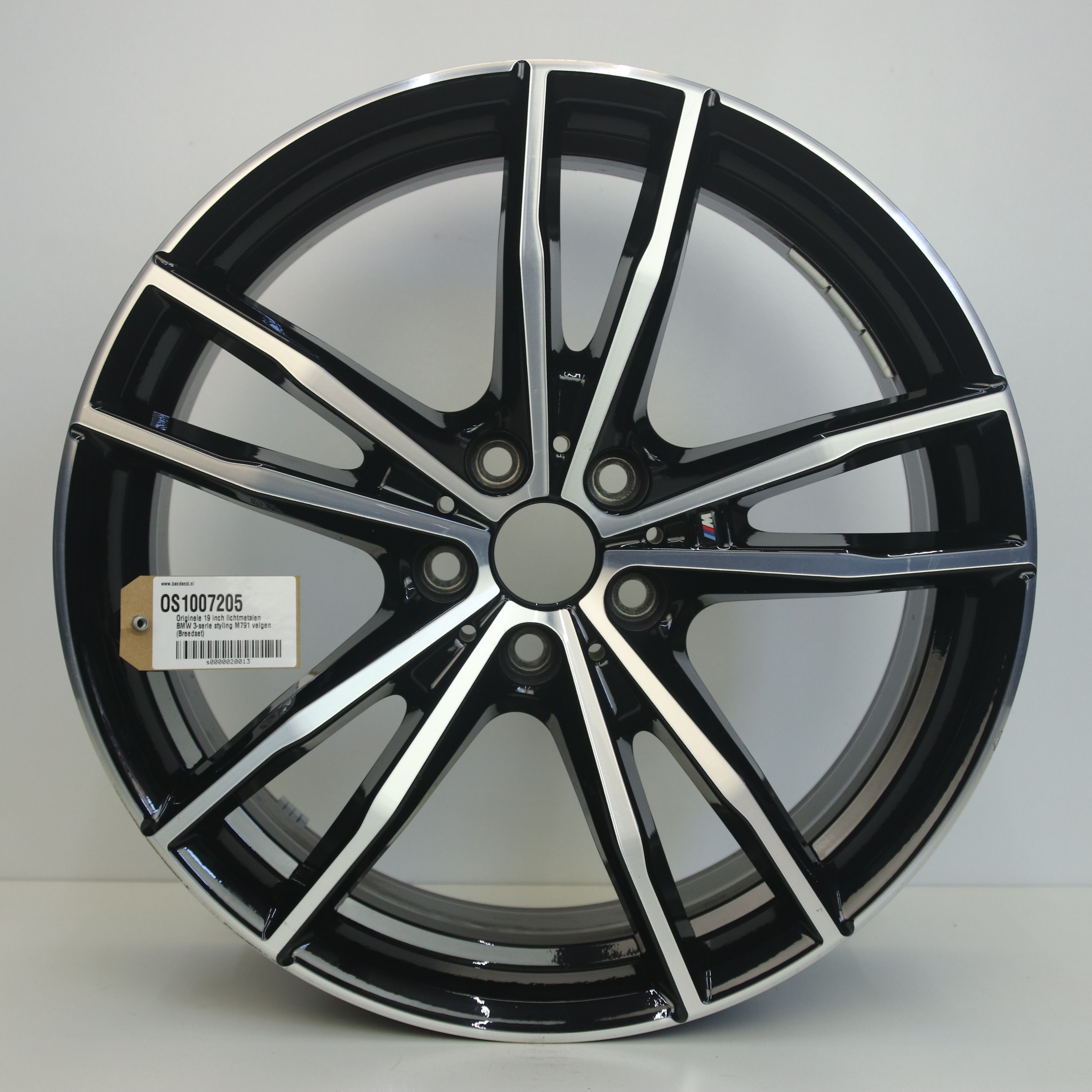 OS1007205 Originele 19 inch lichtmetalen BMW 3-serie styling M791 velgen (Breedset) 8.00X19 5X112 ET27.0 NB66.60 Zwart gepolijst