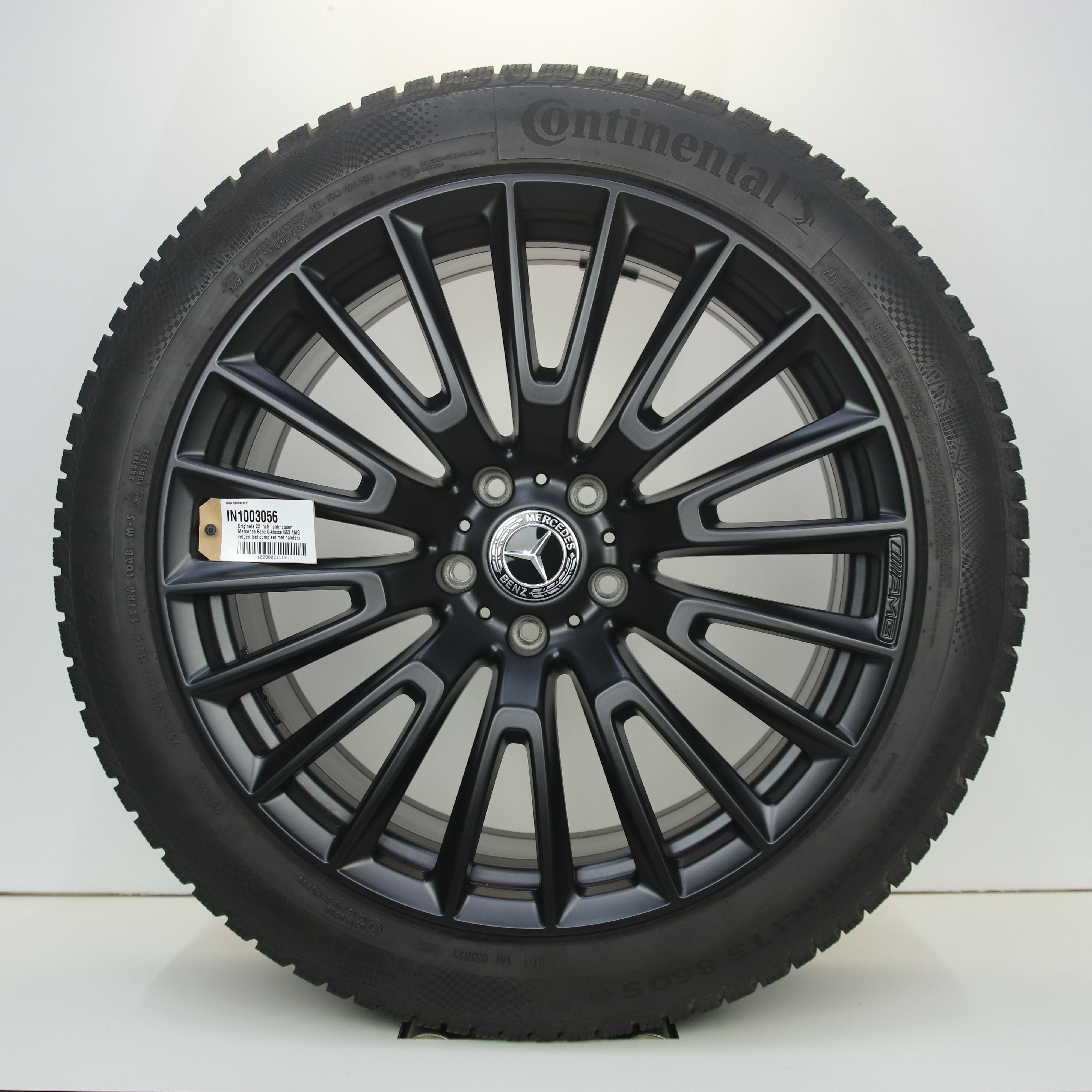 IN1003056 Originele 22 inch lichtmetalen Mercedes-Benz G-klasse G63 AMG velgen (set compleet met banden) 10.00X22 5X130 ET36.1 NB84.10 Mat zwart