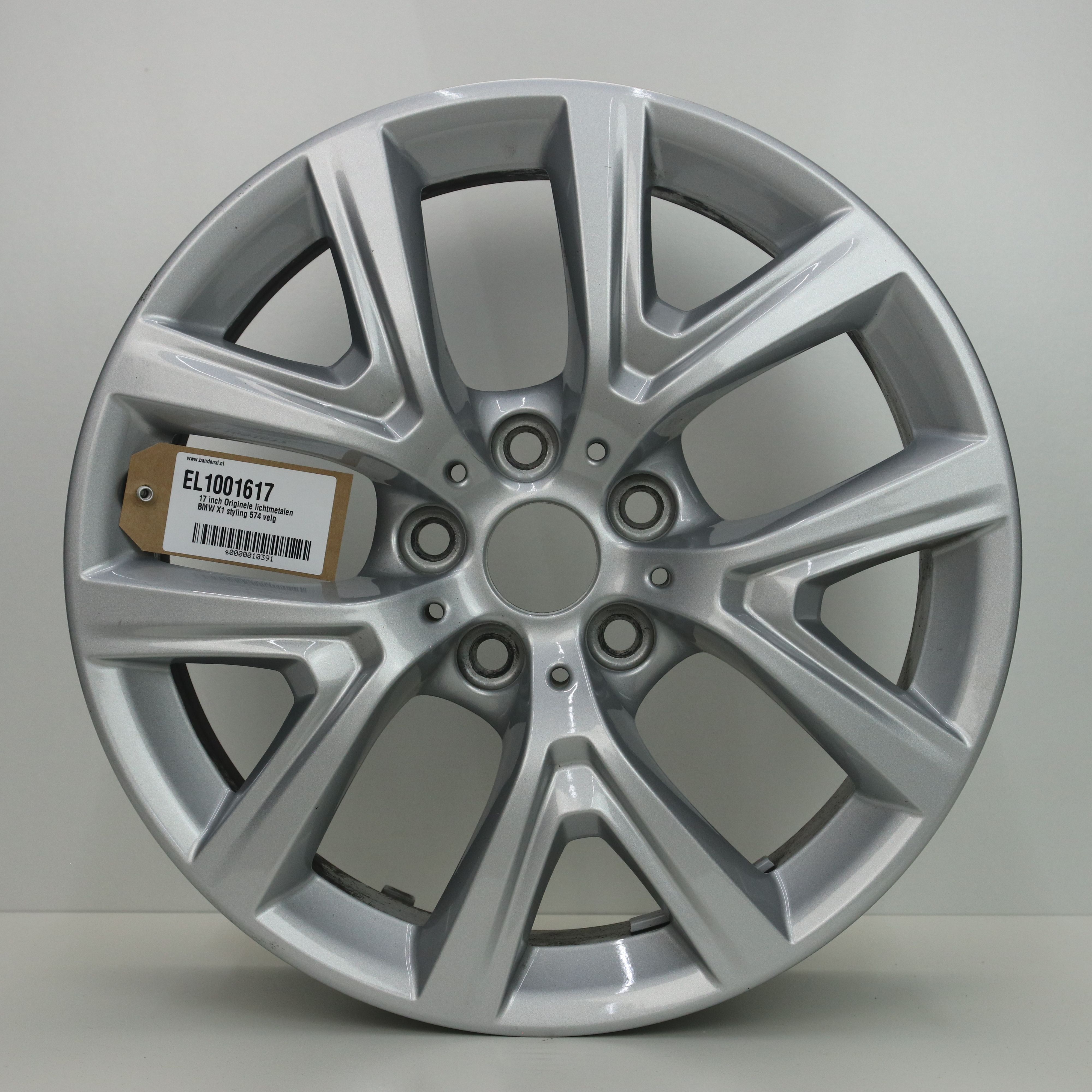 EL1001617 17 inch Originele lichtmetalen BMW X1 styling 574 velg 6.50X17 5X112 ET39.0 NB66.60 Zilver