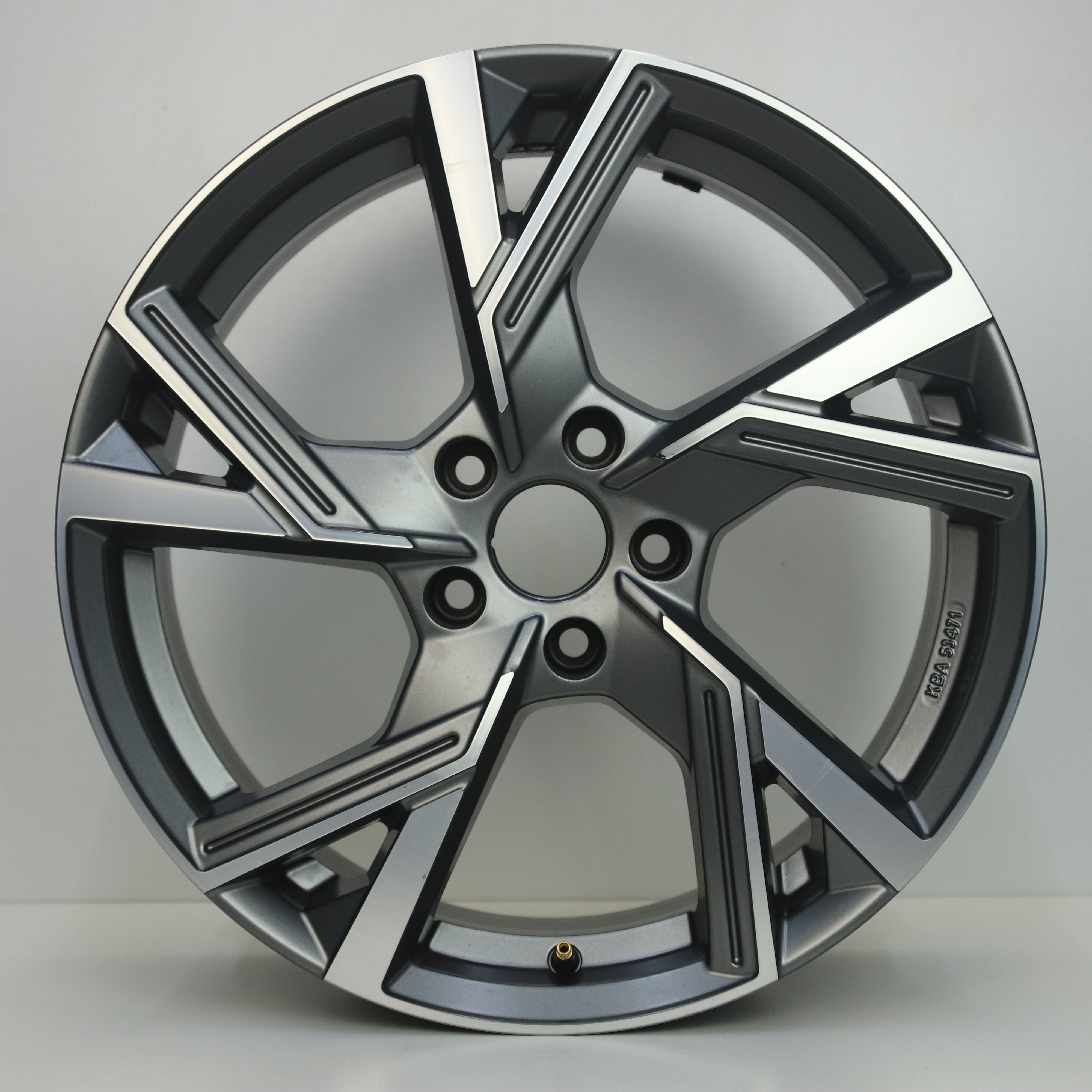 OS1007458 Set 18 inch lichtmetalen GMP Angel velgen 8.00X18 5X112 ET35.0 NB66.60 Mat antraciet gepolijst