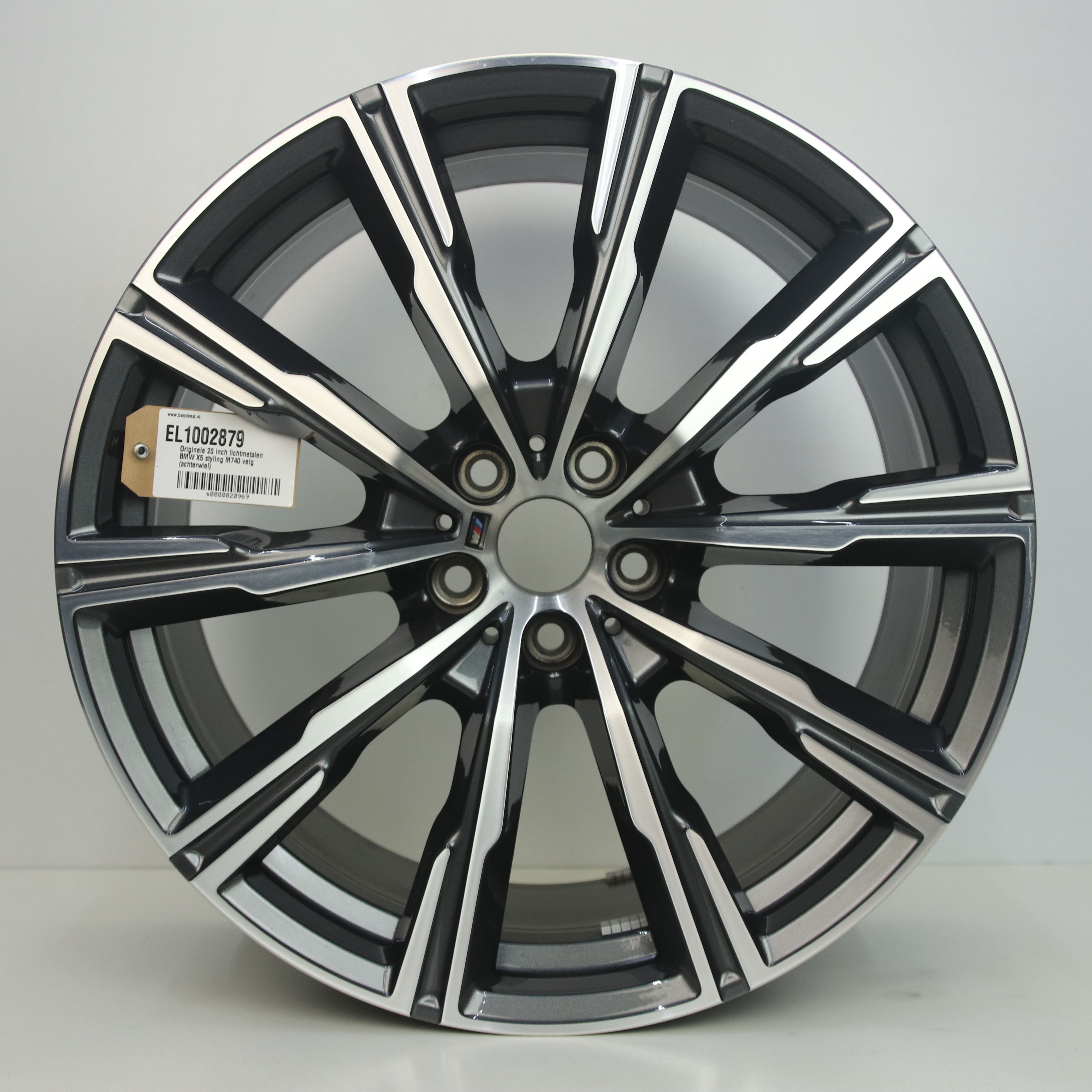 EL1002879 Originele 20 inch lichtmetalen BMW X5 styling M740 velg (achterwiel) 10.50X20 5X112 ET40.0 NB66.60 Antraciet gepolijst