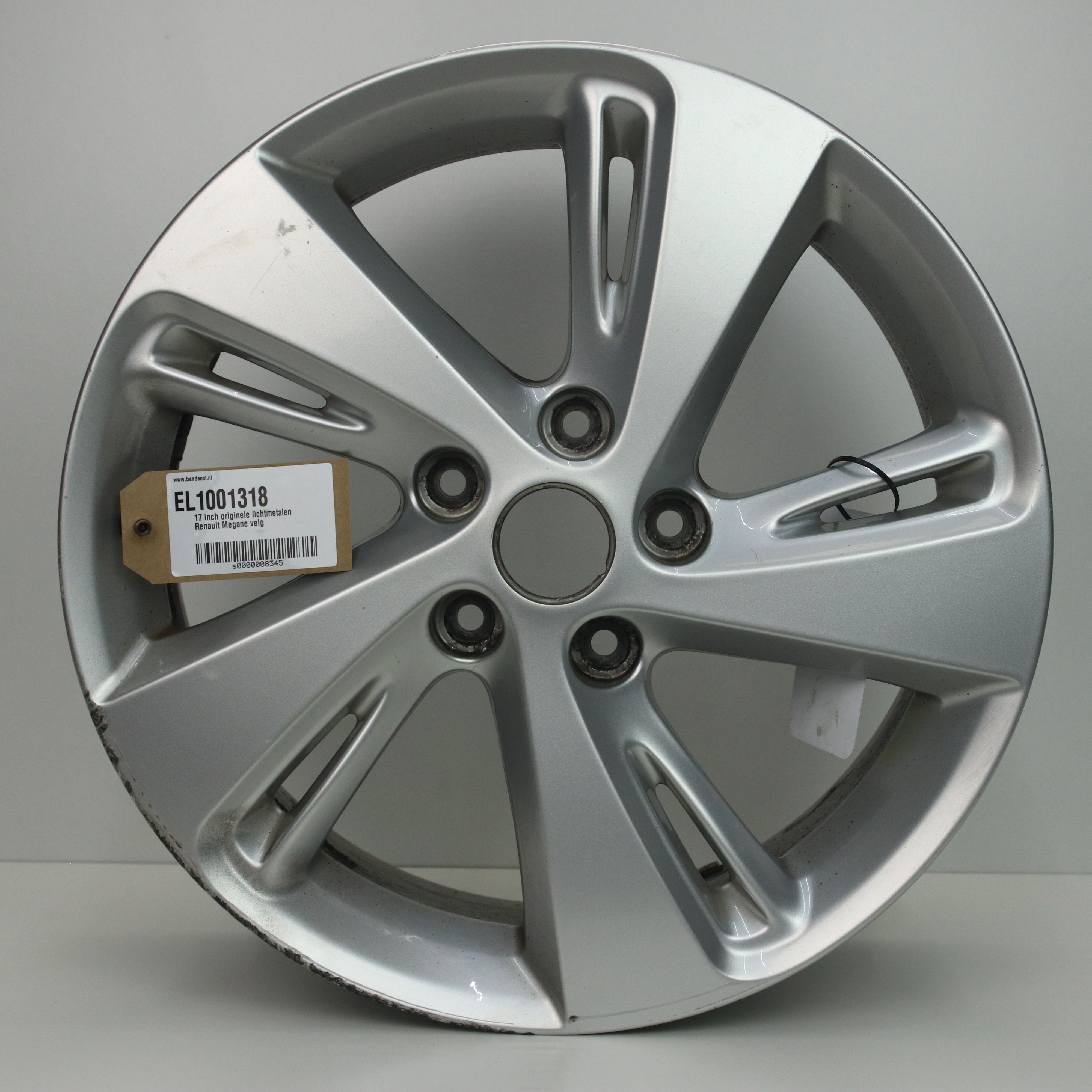 EL1001318 17 inch originele lichtmetalen Renault Megane velg 7.00X17 5X114.3 ET49.0 NB66.10 Zilver