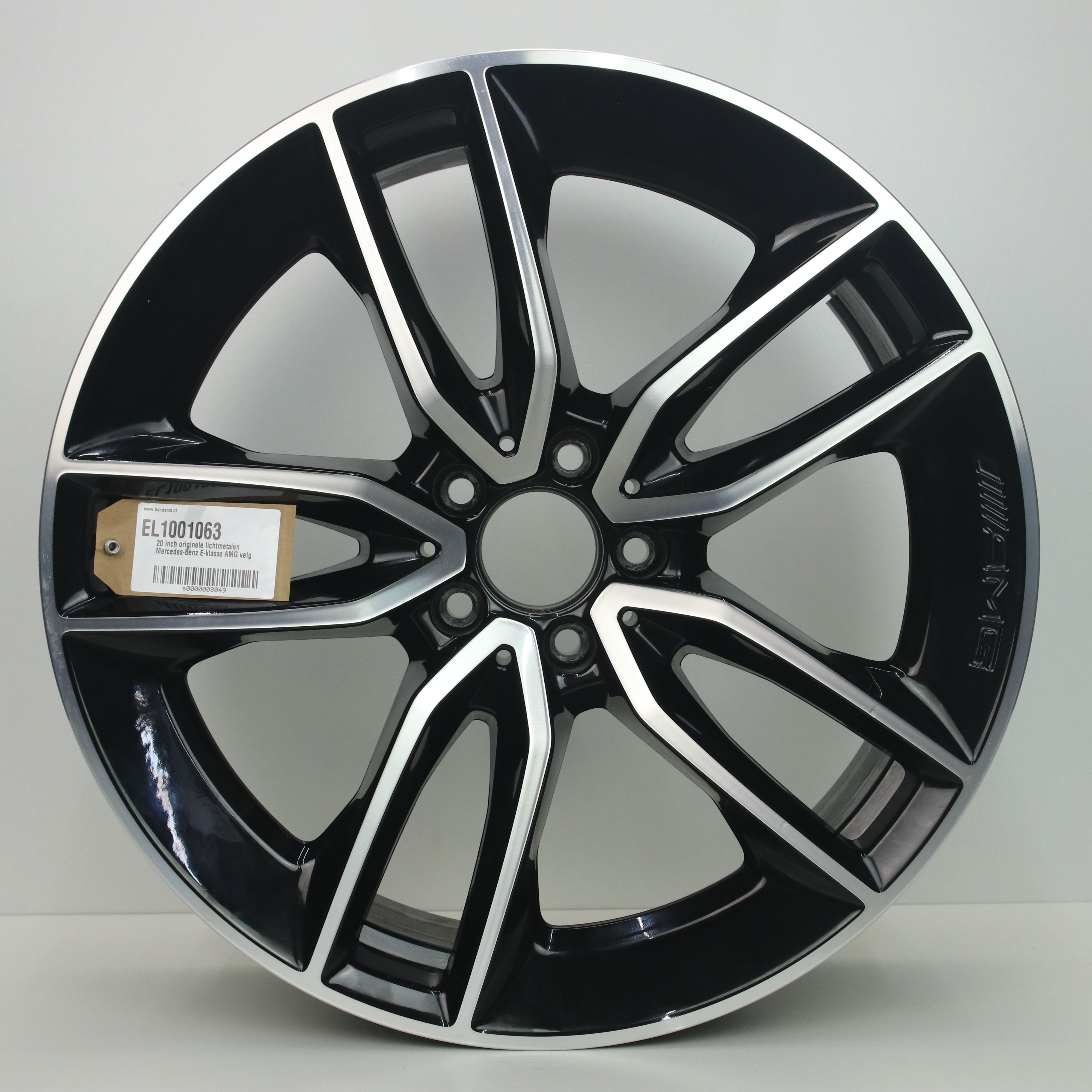 EL1001063 20 inch originele lichtmetalen Mercedes-Benz E-klasse AMG velg 8.00X20 5X112 ET20.0 NB66.60 Zwart gepolijst