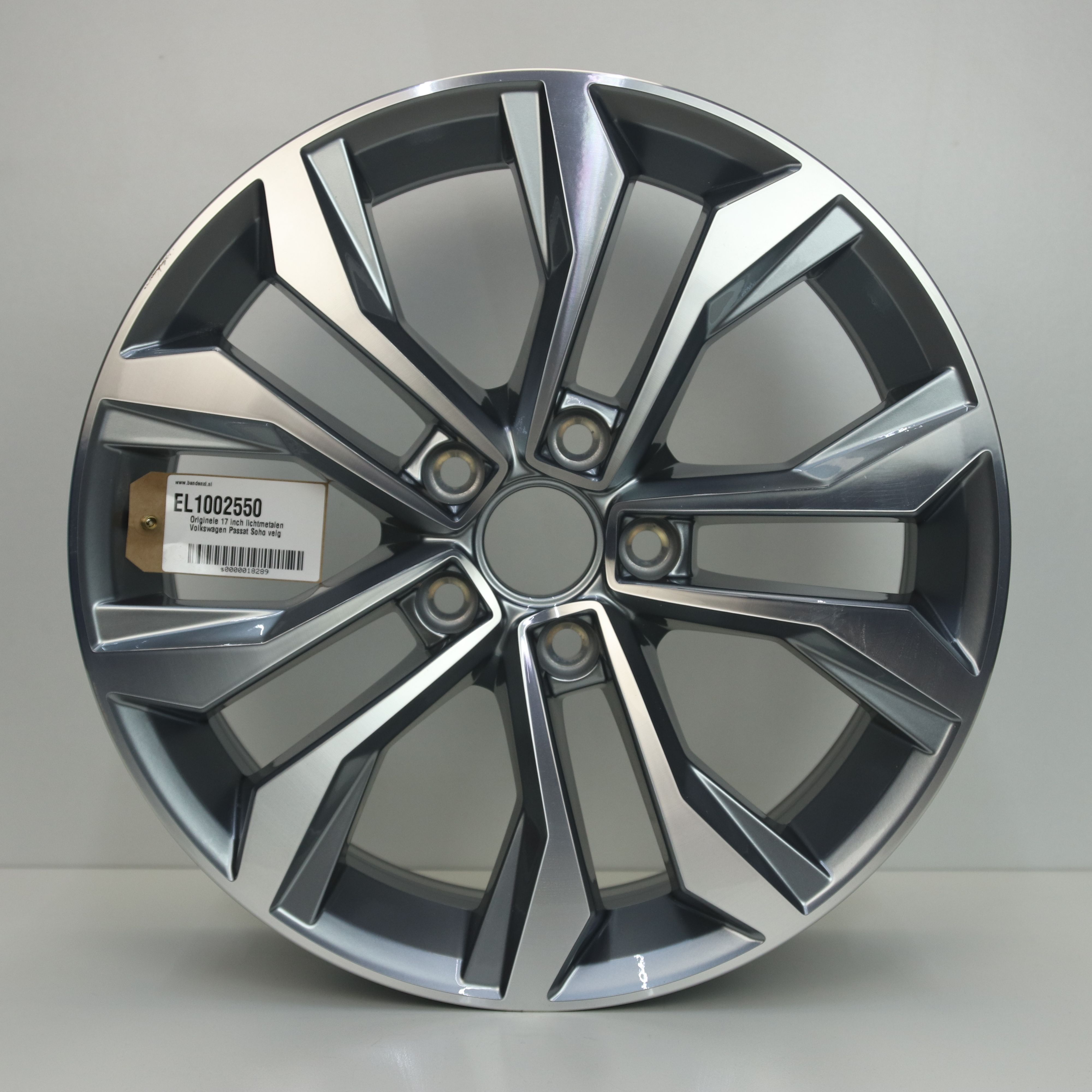 EL1002550 Originele 17 inch lichtmetalen Volkswagen Passat Soho velg 7.00X17 5X112 ET40.0 NB57.10 Antraciet gepolijst