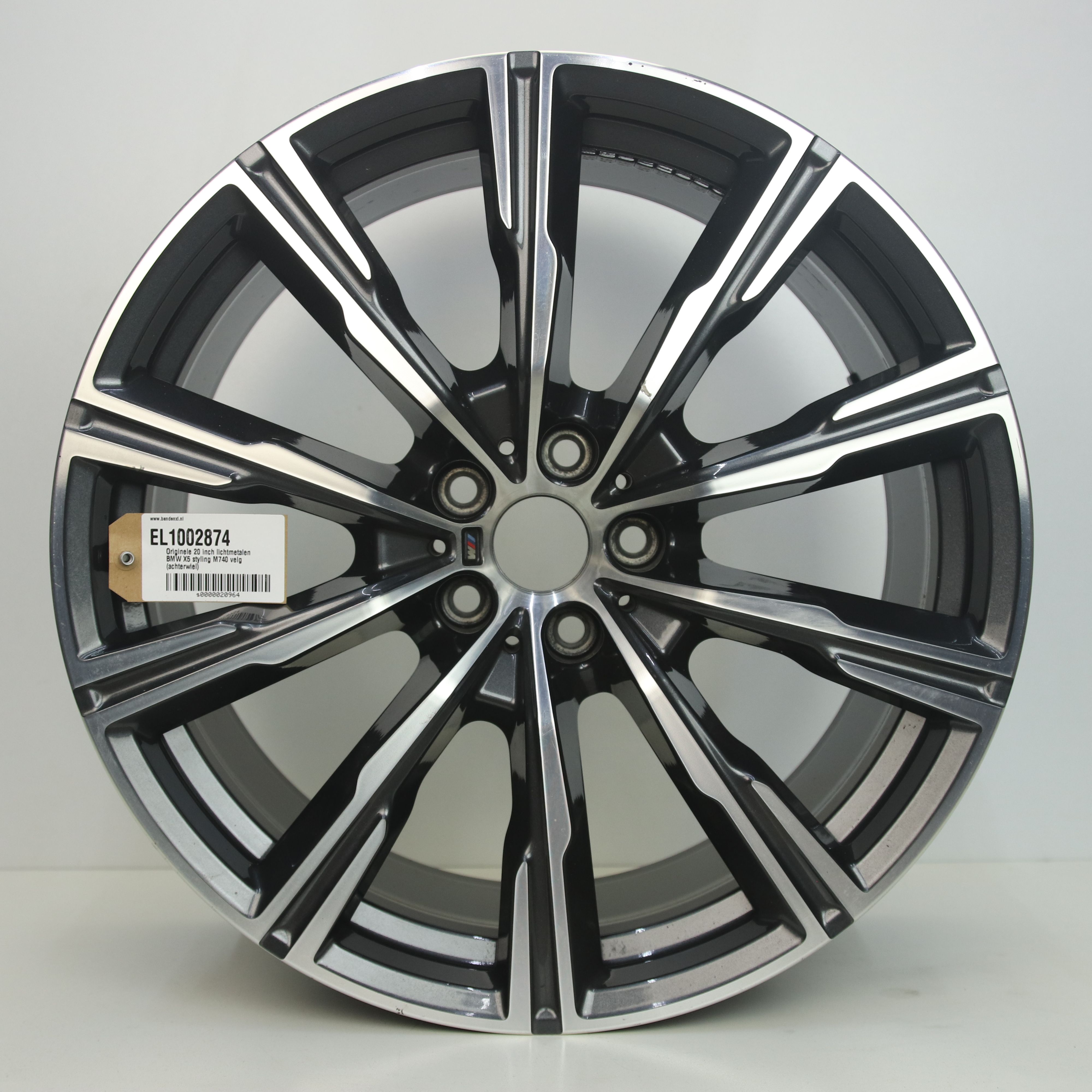 EL1002874 Originele 20 inch lichtmetalen BMW X5 styling M740 velg (achterwiel) 10.50X20 5X112 ET40.0 NB66.60 Antraciet gepolijst