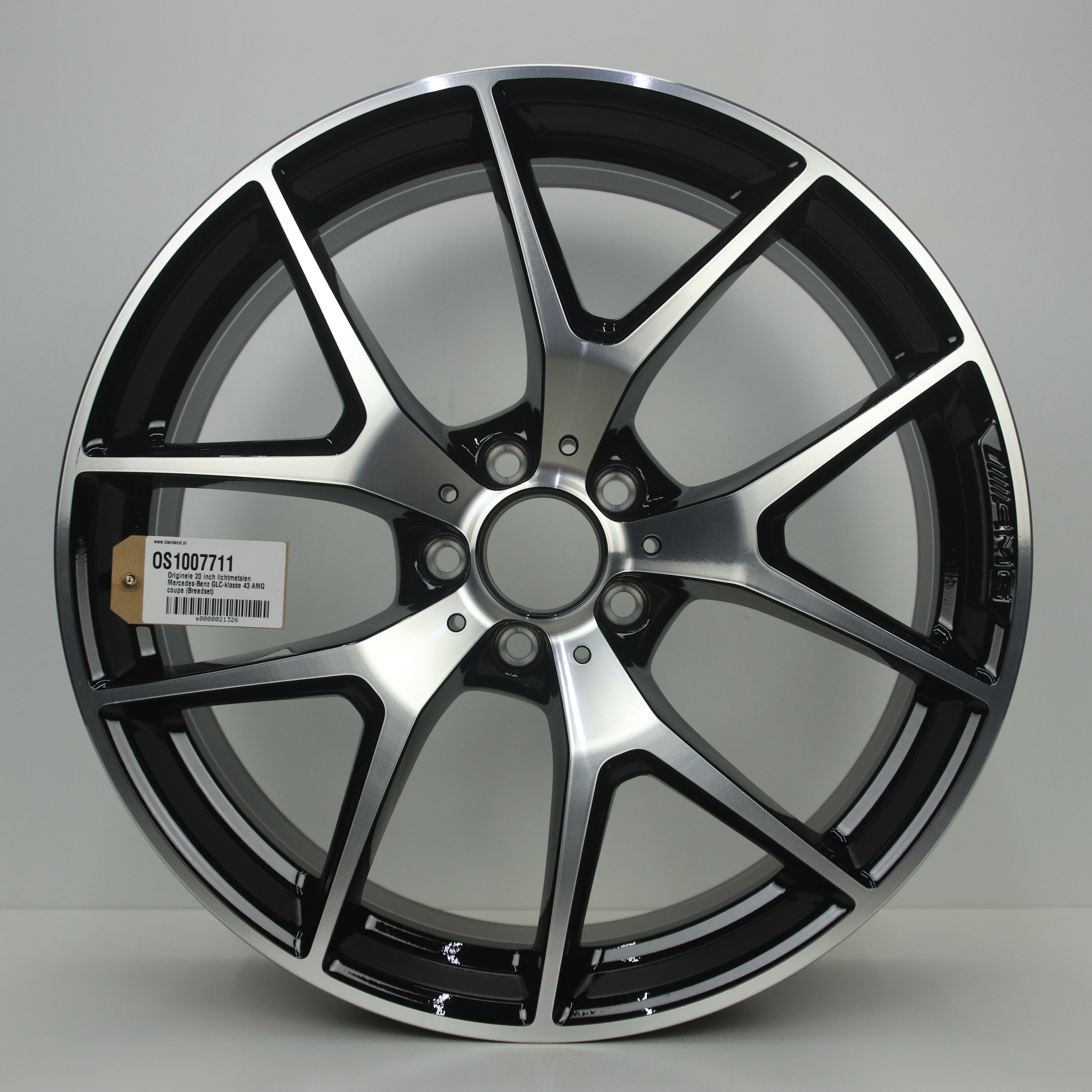 OS1007711 Originele 20 inch lichtmetalen Mercedes-Benz GLC-klasse 43 AMG coupe (Breedset) 8.50X20 5X112 ET40.0 NB66.60 Zwart gepolijst