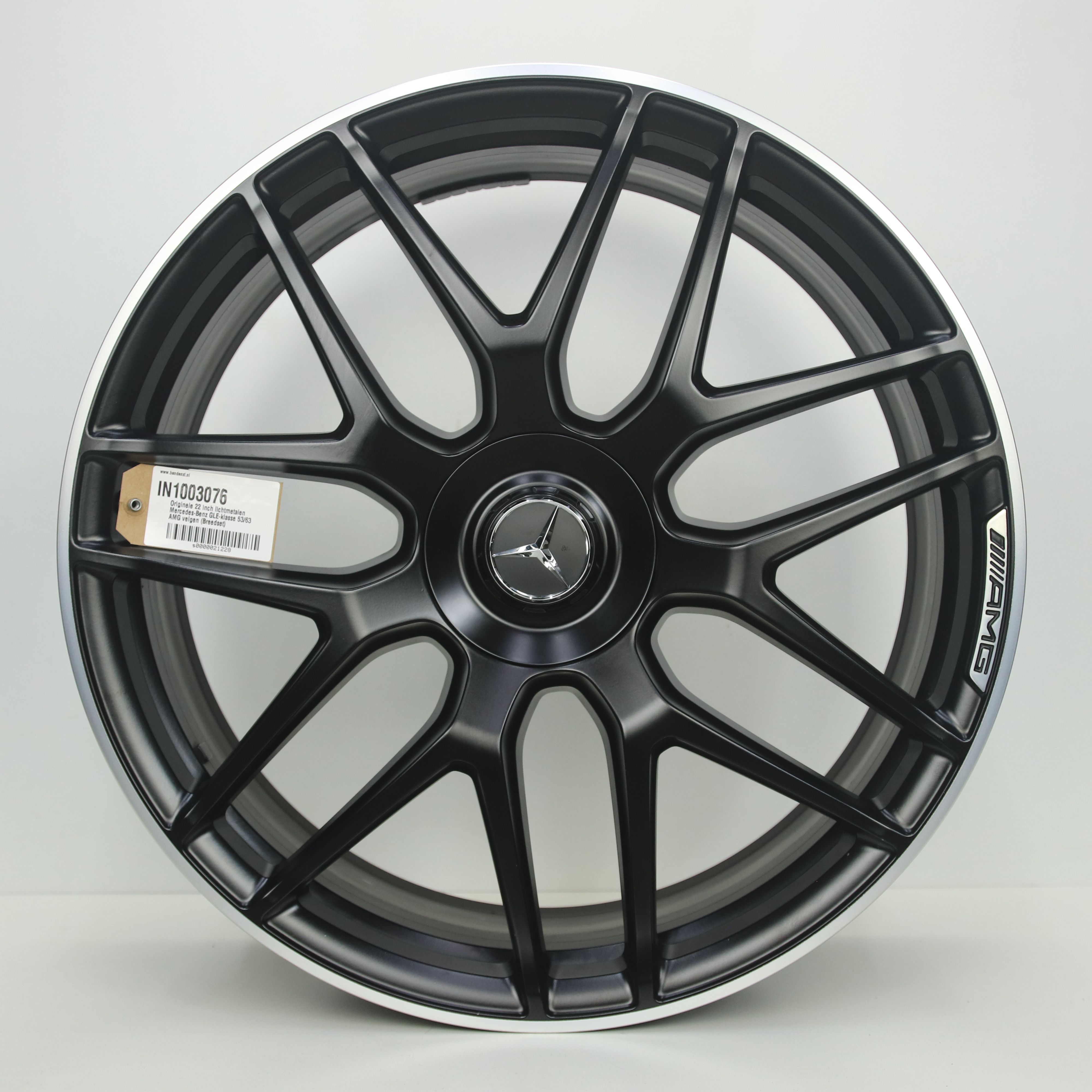 IN1003076 Originele 22 inch lichtmetalen Mercedes-Benz GLE-klasse 53/63 AMG velgen (Breedset) 10.00X22 5X112 ET55.0 NB66.60 Mat zwart gepolijst