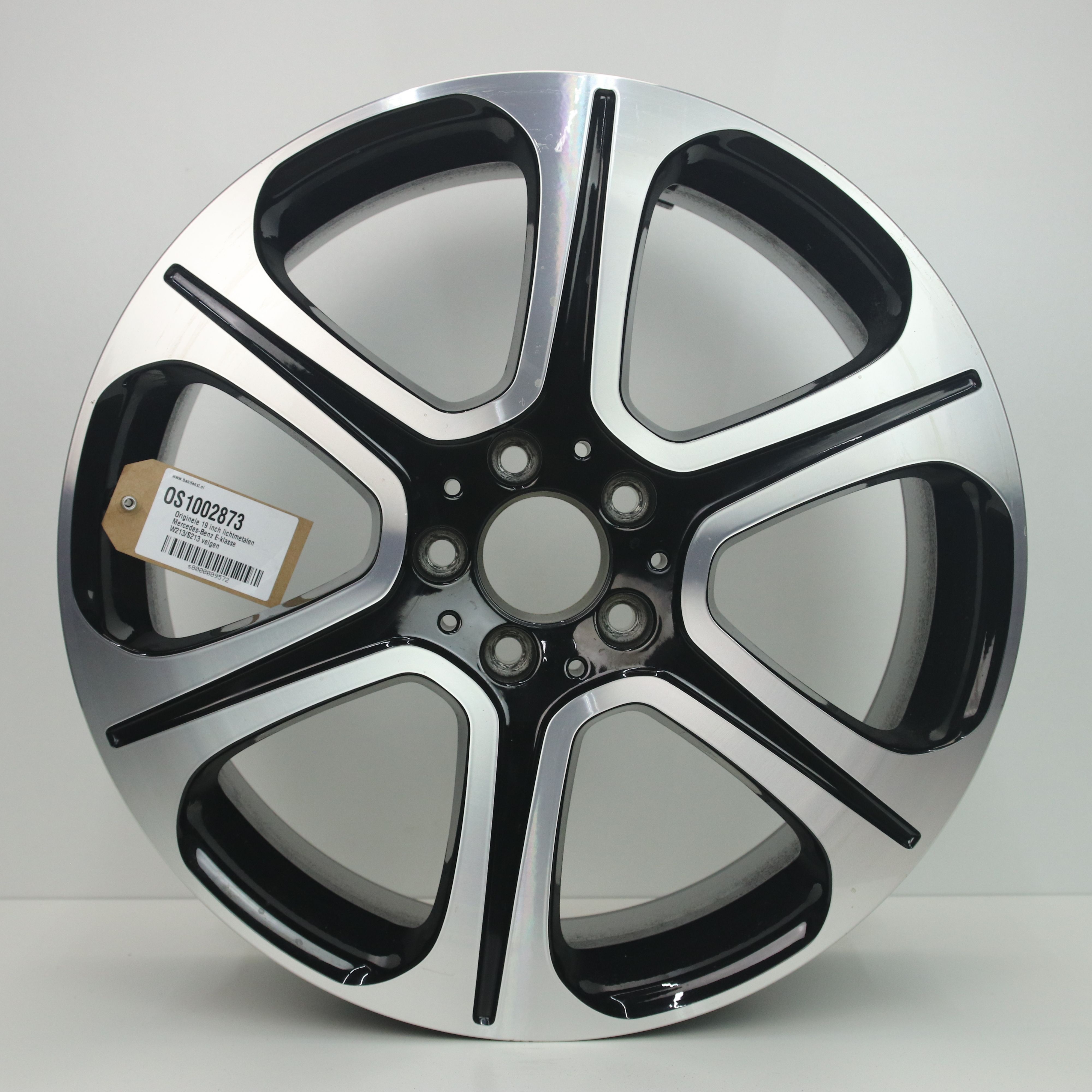 OS1002873 Originele 19 inch lichtmetalen Mercedes-Benz E-klasse W213/S213 velgen 8.00X19 5X112 ET43.0 NB66.60 Zwart Gepolijst