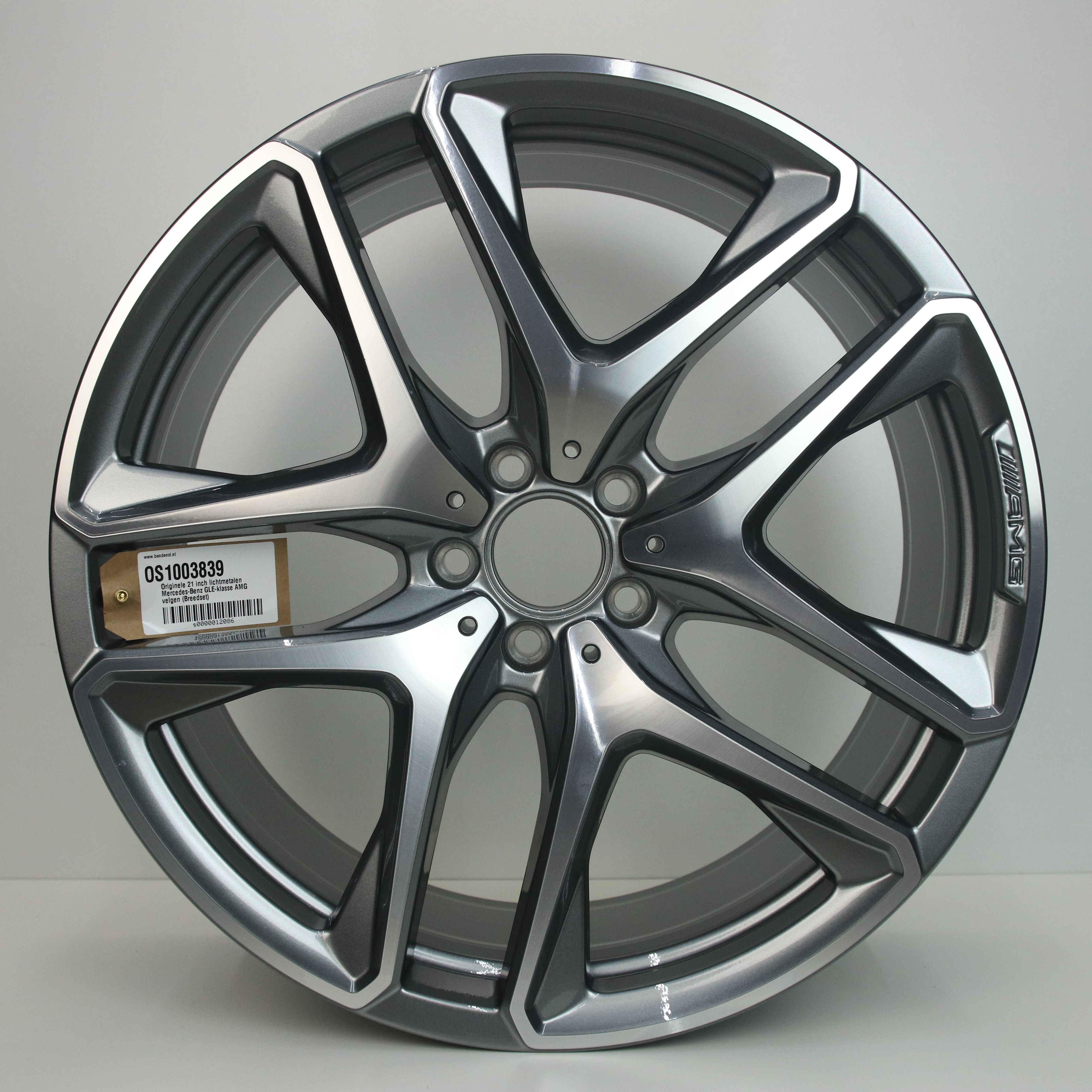 OS1003839 Originele 21 inch lichtmetalen Mercedes-Benz GLE-klasse AMG velgen (Breedset) 10.00X21 5X112 ET51.0 NB66.60 Antraciet gepolijst