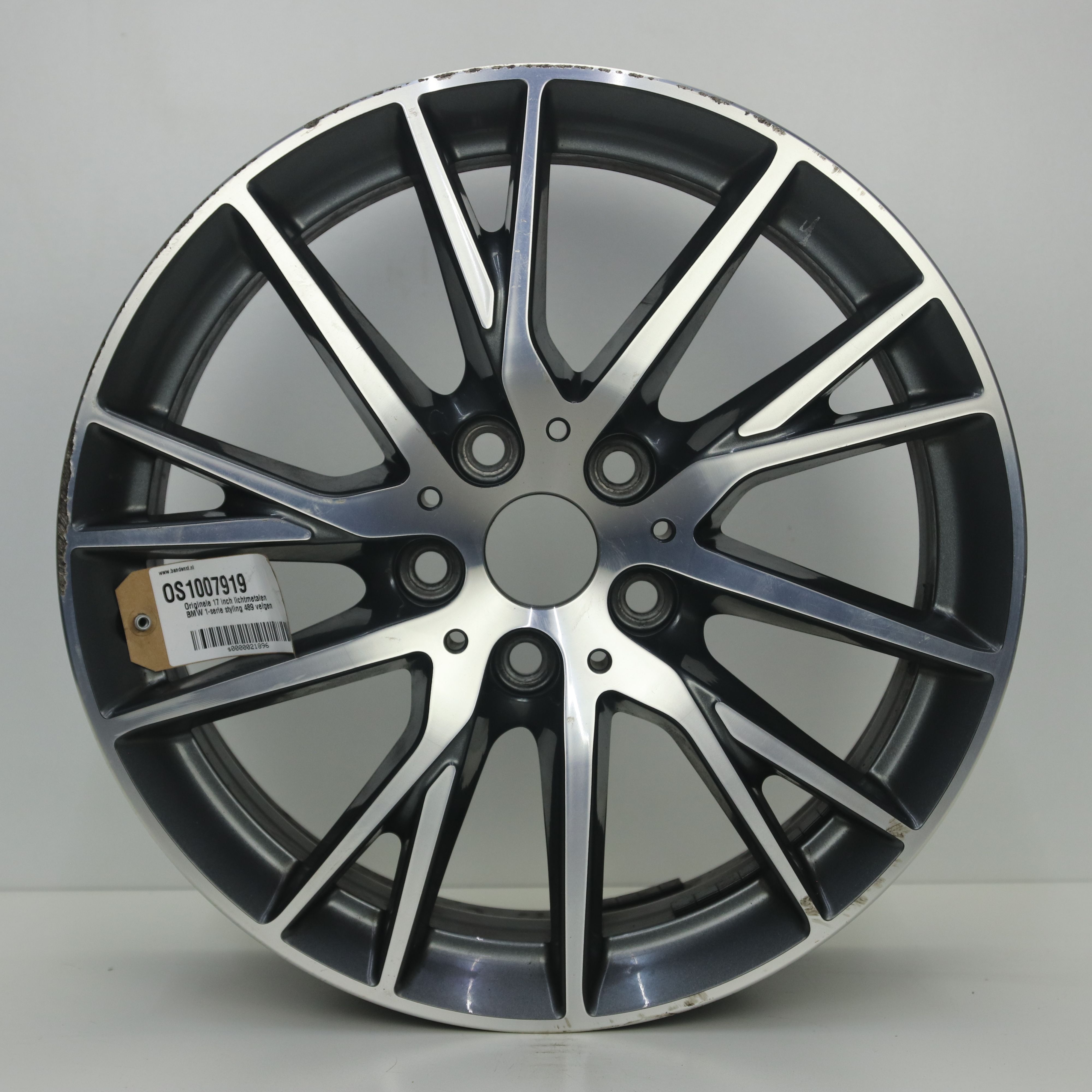 OS1007919 Originele 17 inch lichtmetalen BMW 1-serie styling 489 velgen 7.00X17 5X112 ET47.0 NB66.60 Antraciet gepolijst