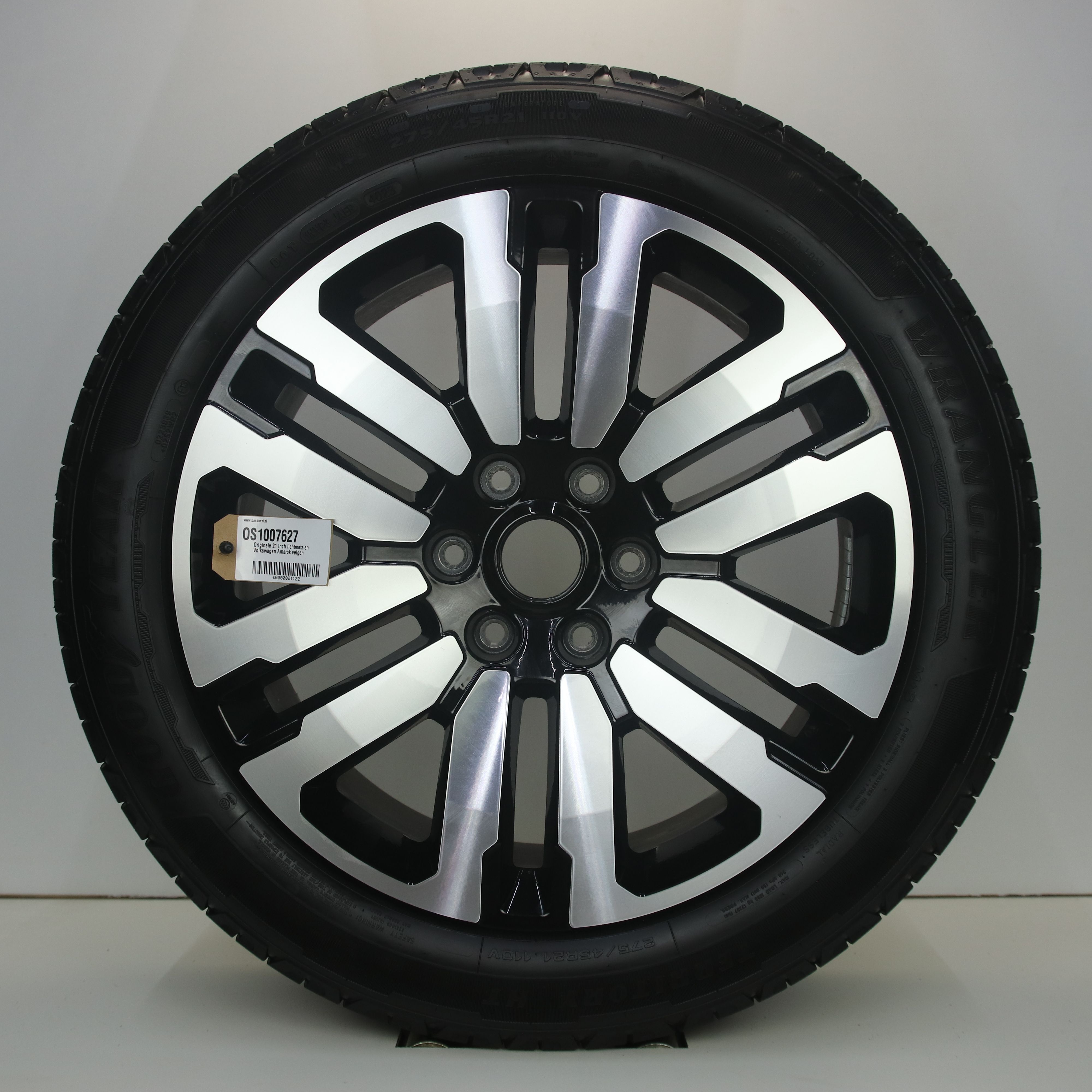 OS1007627 Originele 21 inch lichtmetalen Volkswagen Amarok velgen 8.50X21 6X139.7 ET50.0 NB93.10 Zwart gepolijst