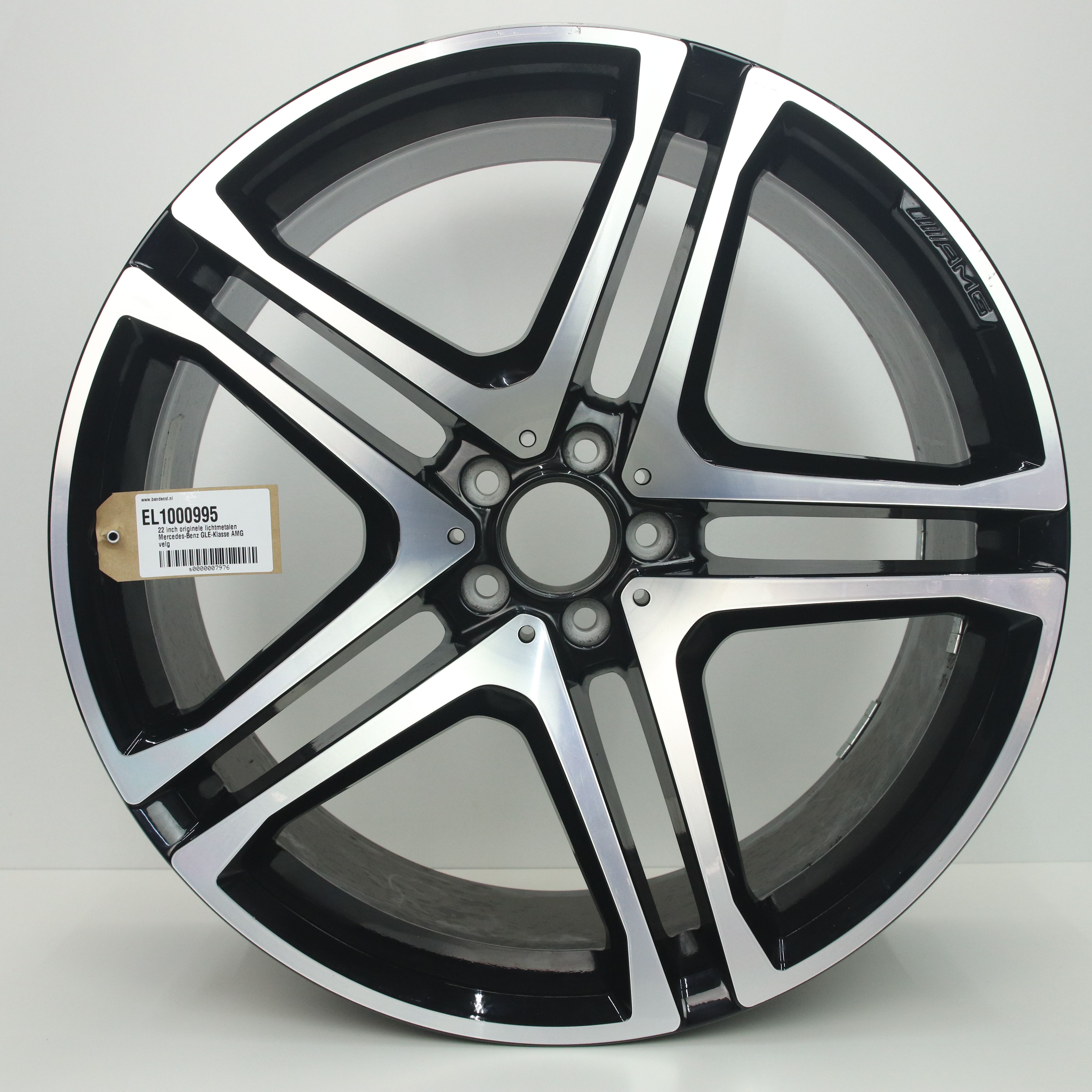 EL1000995 22 inch originele lichtmetalen Mercedes-Benz GLE-Klasse AMG velg 11.00X22 5X112 ET40.0 NB66.60 Zwart gepolijst