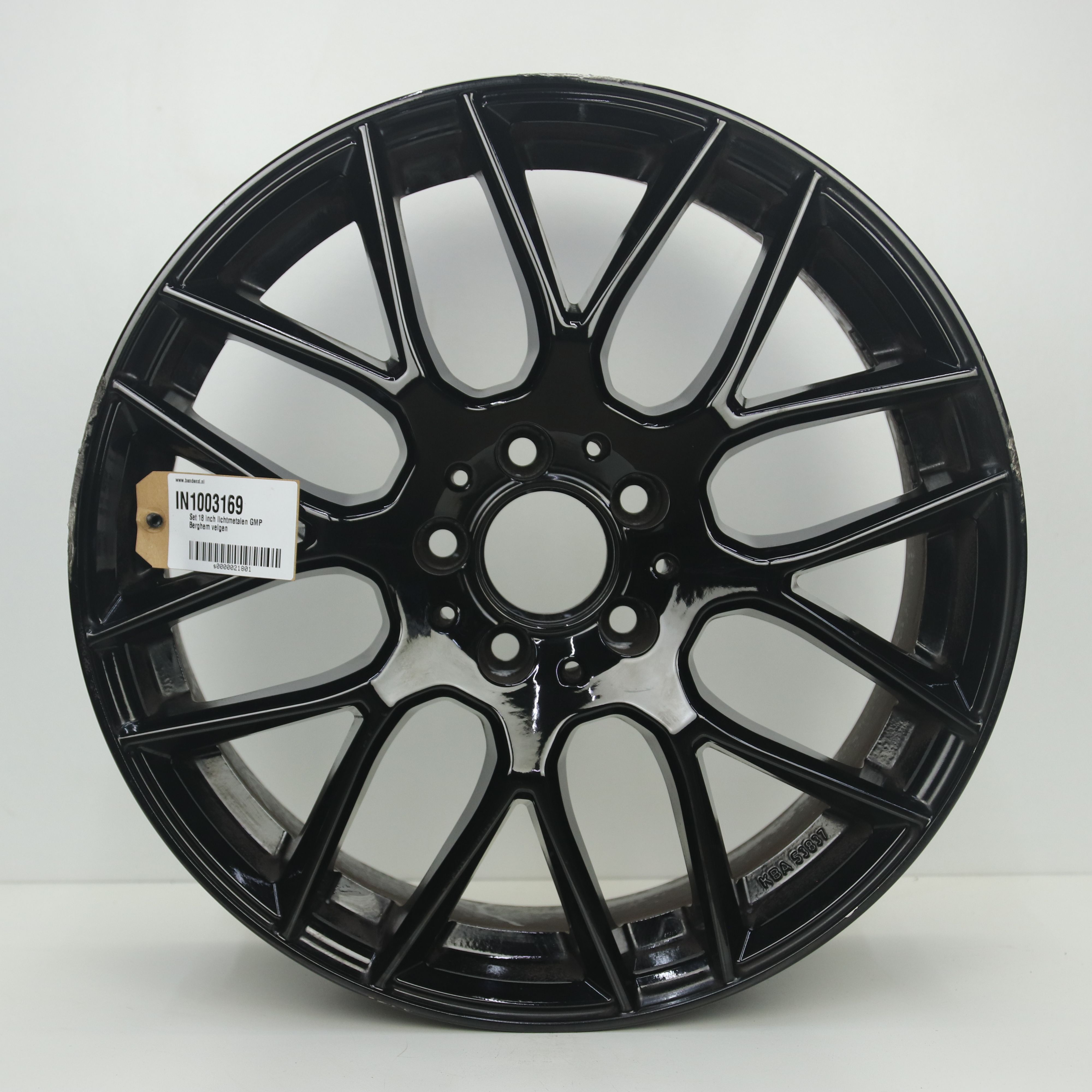 IN1003169 Set 18 inch lichtmetalen GMP Berghem velgen 8.00X18 5X112 ET45.0 NB66.60 Zwart